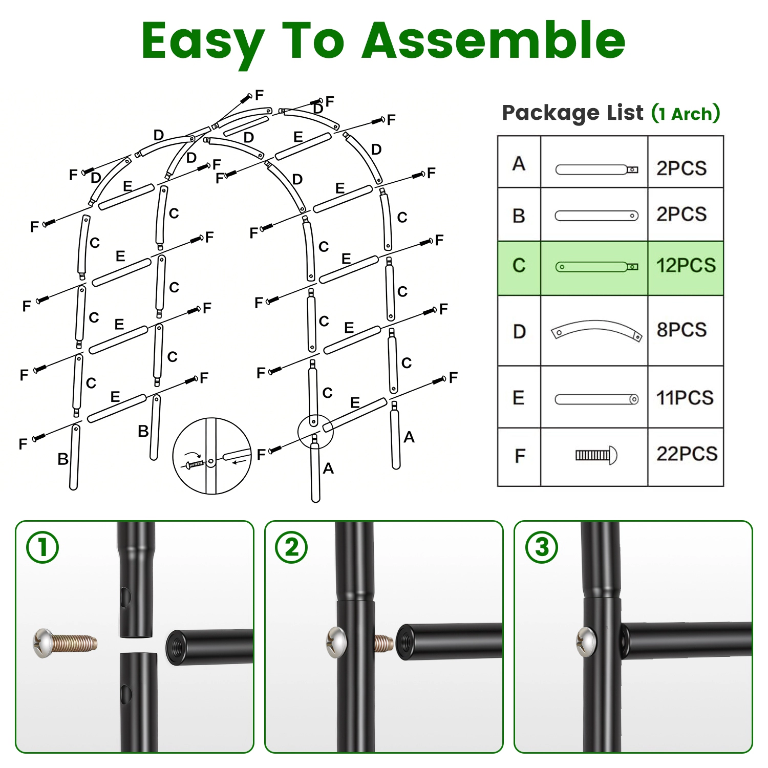 GBruno Adjustable Metal Garden Arch Trellis