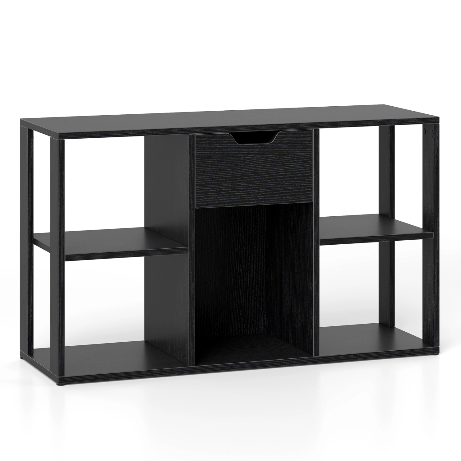 LJG 5-Cube Bookcase with Storage Drawer Freestanding Bookshelf Modern Display Rack