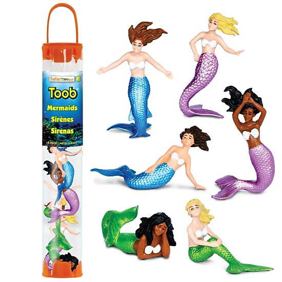 Safari Ltd. - Mini Mermaids Designer TOOB - contains 6 Mini Figurines