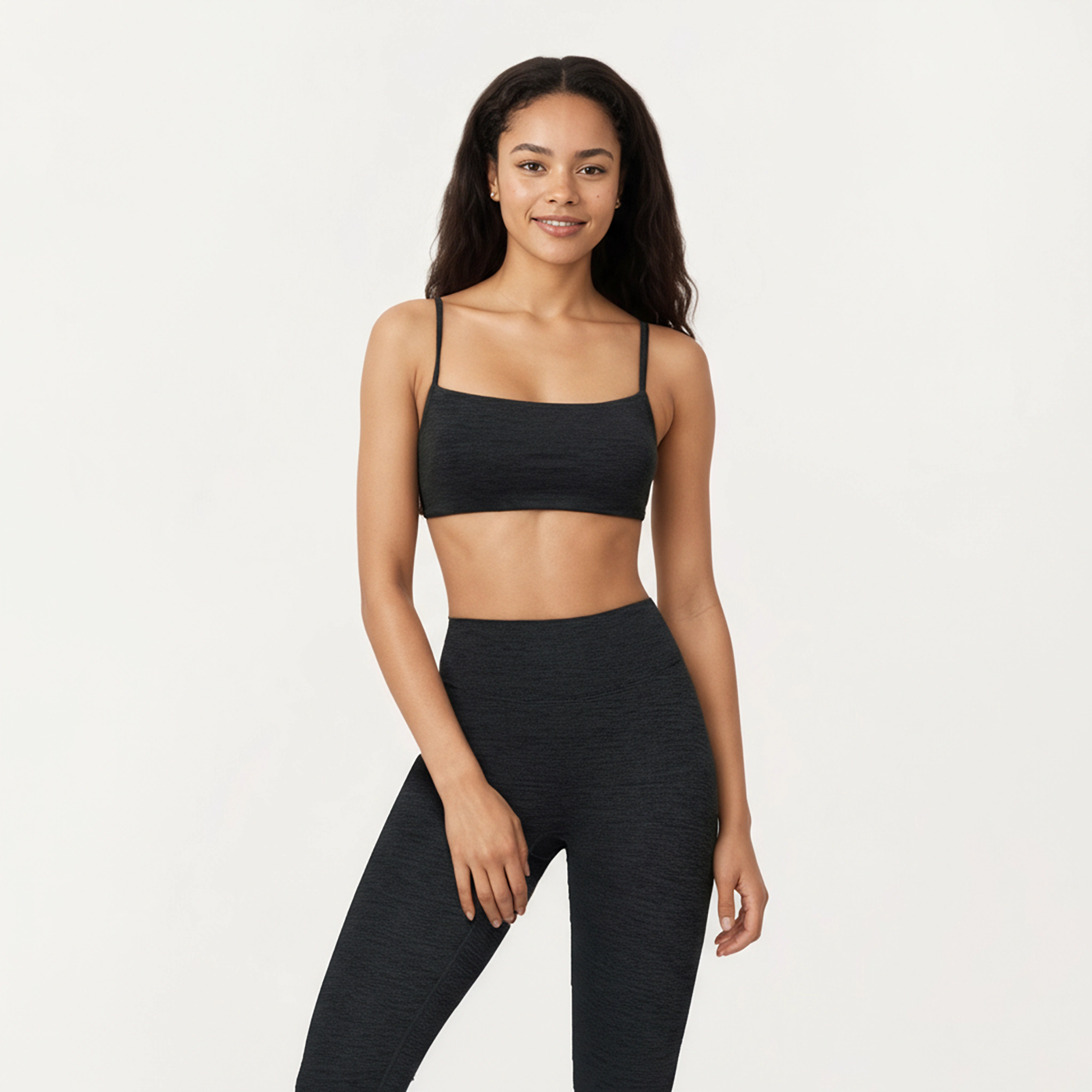 Anna-Kaci Women's Seamless Rib Knit Bralette Top with Adjustable Spaghetti Straps