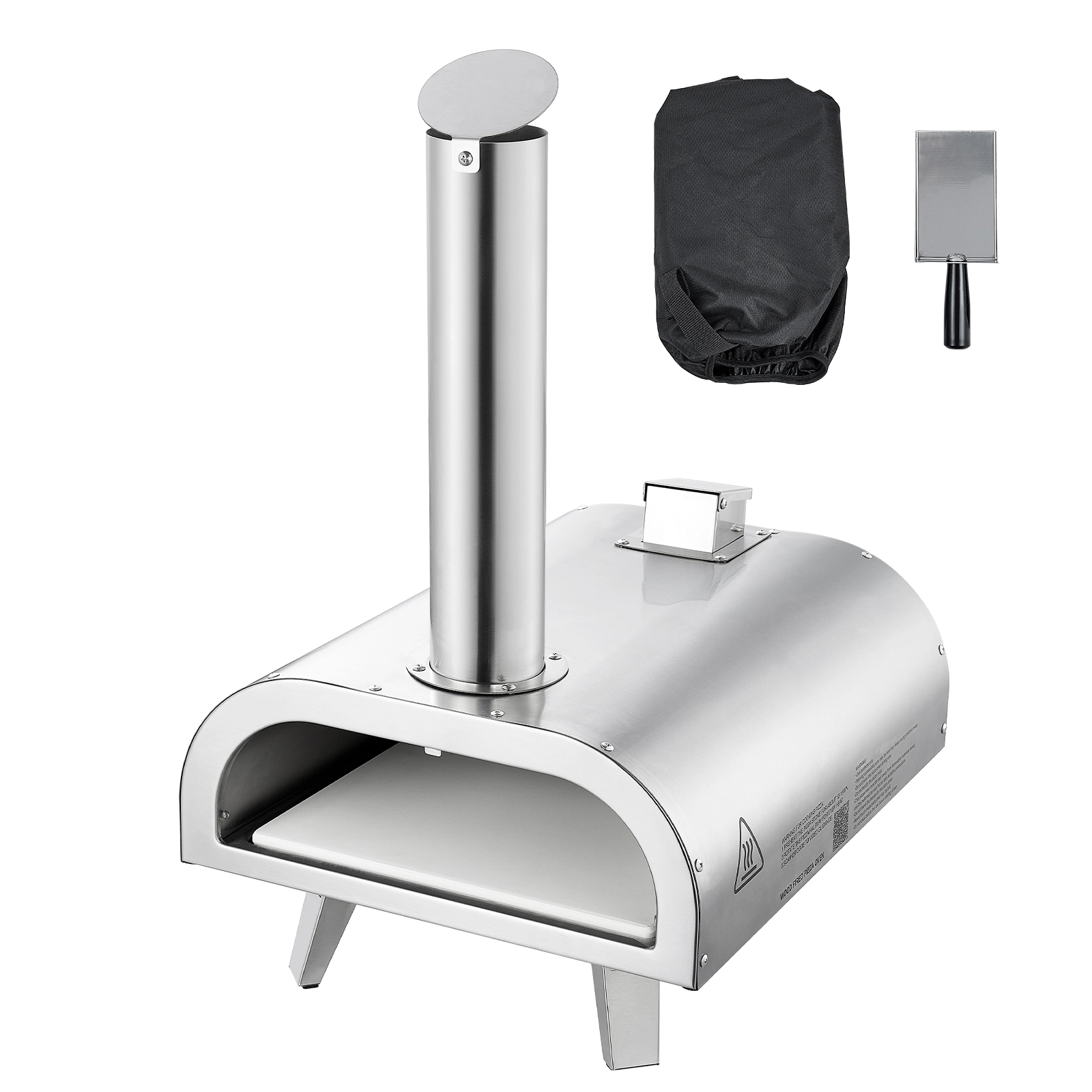 HONGGE Pizza Oven Outdoor Pellet with Thermometer Wood Pizza-Maker for Backyard Camping
