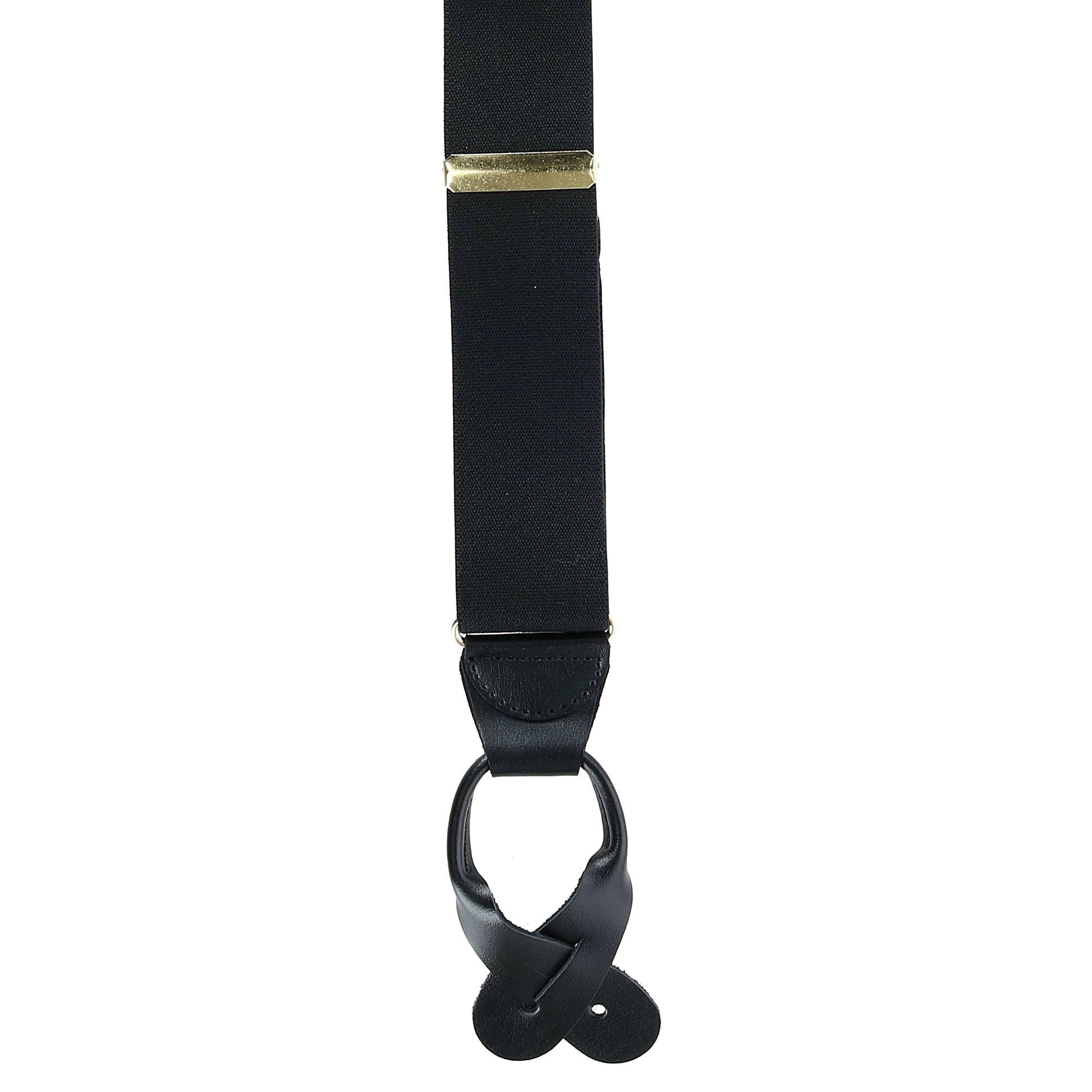 CTM Men's Elastic Button End Suspenders