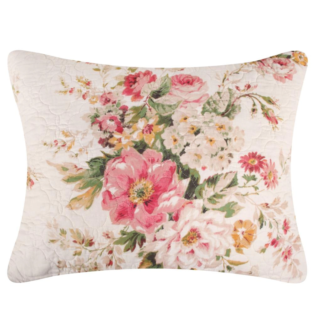 Greenland Home Fashions Grace Stunning Floral Design Luxurious Modern Ultimate Comfort Sham