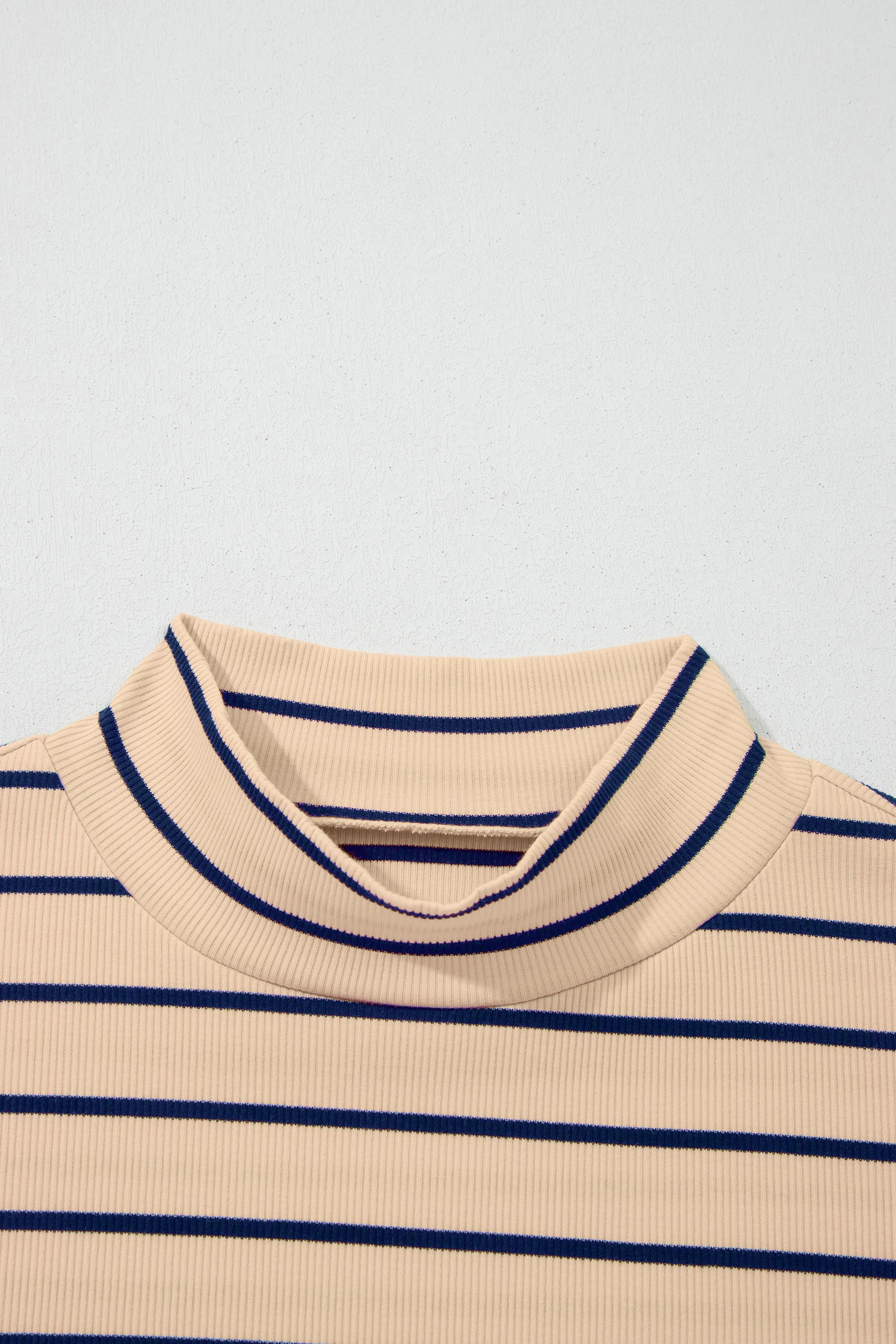 Threaded Pear Womens Kadence Loose Short-Sleeve Striped Top - Khaki Stripe