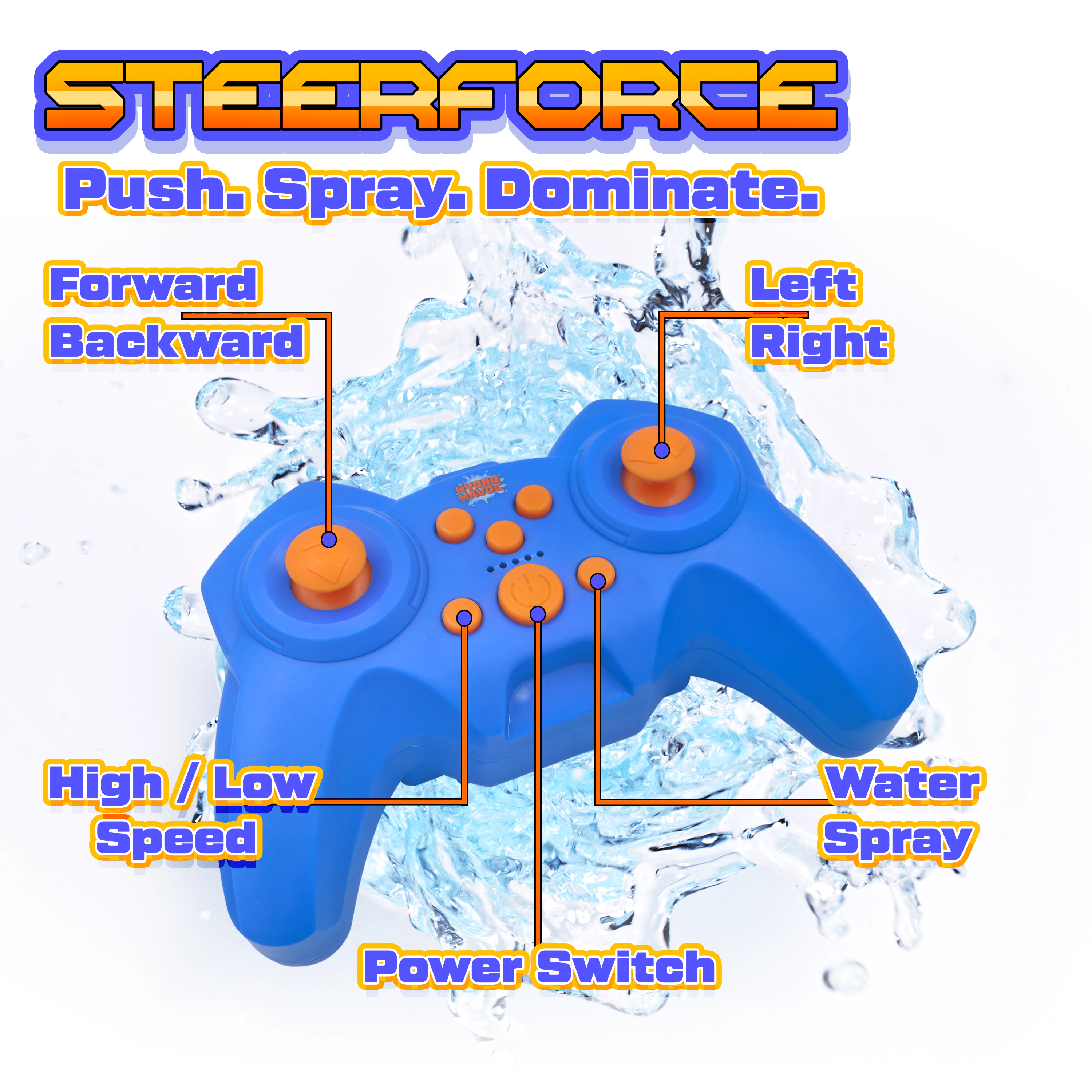 Force1 Hydro Havoc Amphibious RC Monster Truck – 2 Speed Modes, Off-Road & Water Capabilities for Kids