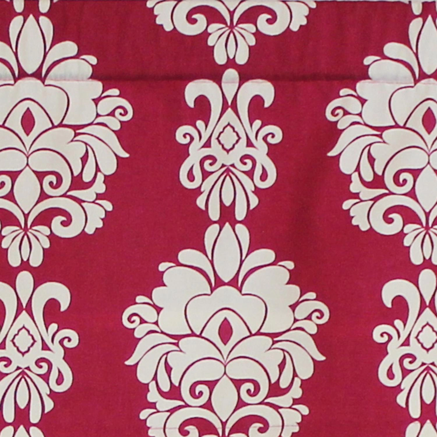 RLF Home Free Spin Tailored 100% Cotton with Fully Lined 3" Rod Pocket Valnance for Windows 50" x 14" Red
