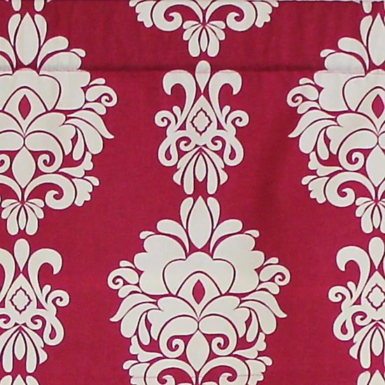 RLF Home Free Spin Tailored 100% Cotton with Fully Lined 3" Rod Pocket Valnance for Windows 50" x 14" Red