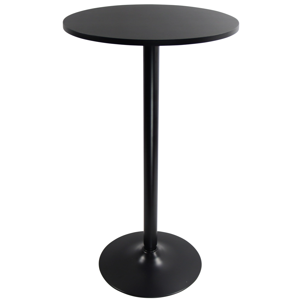 KKTONER Round Bar Table 23.6-Inch Top for Cocktail Bar Pub Dining Bistro (41.5H, Black)
