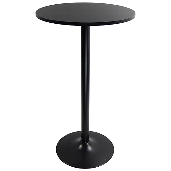 KKTONER Round Bar Table 23.6-Inch Top for Cocktail Bar Pub Dining Bistro (41.5H, Black)