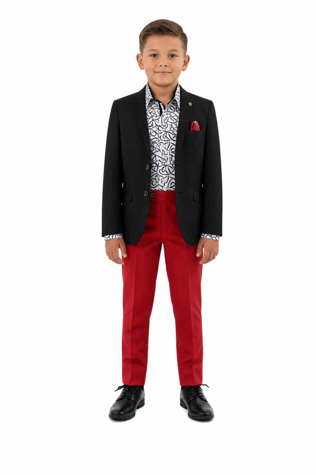 Elie Balleh Boys Slim Fit Mélange Jacket