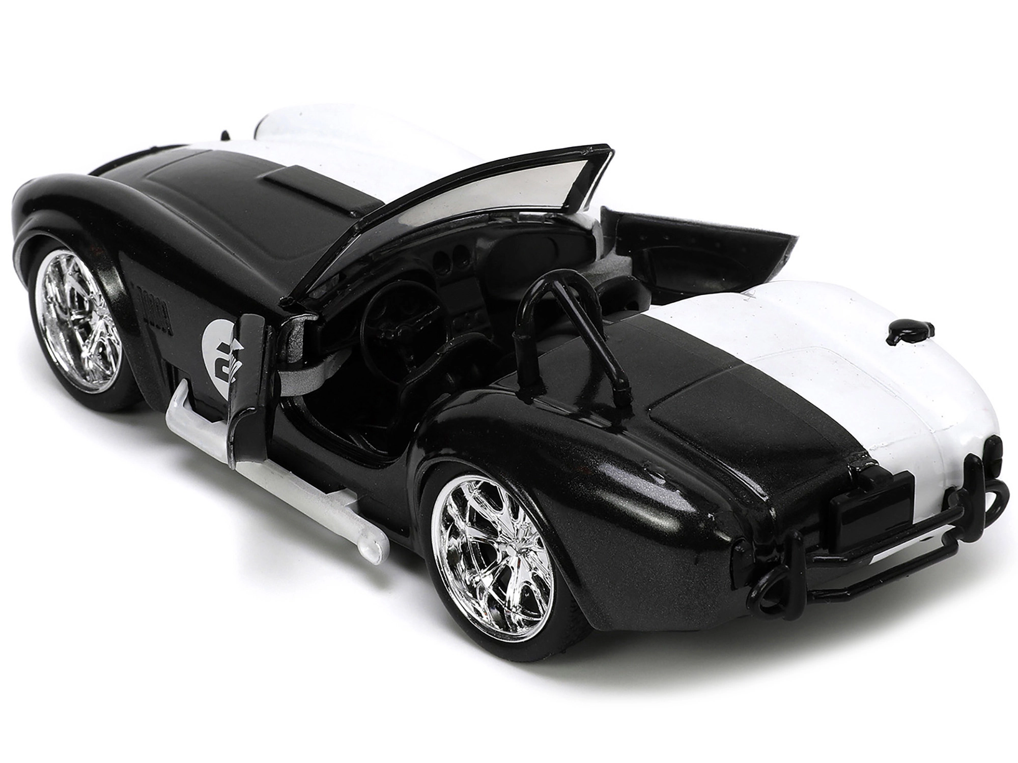 Jada 1965 Shelby Cobra 427 S/C #2 Black Metallic and White and Harvey Two-Face Diecast Figure "Batman"