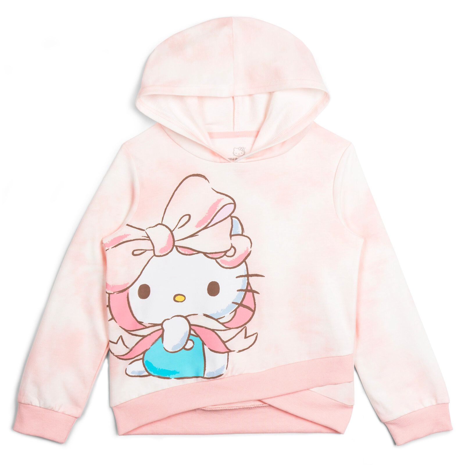 Hello Kitty Girls' Tie-Dye Hooded Sweatshirt