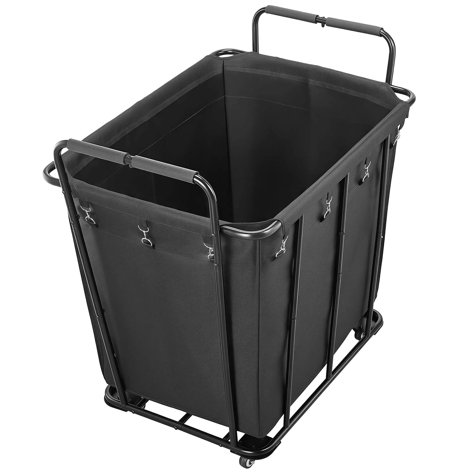 HONGGE Heavy Duty Laundry Cart with Swivel Wheels, Large Load Capacity Shopping Basket for Grocery Camping Luggage