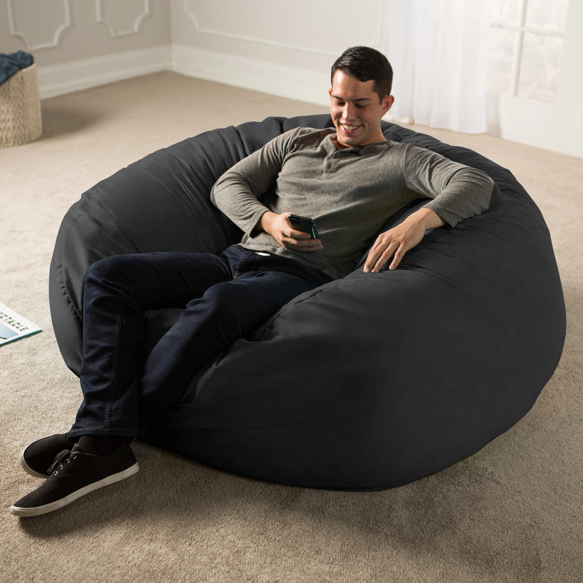 Jaxx Saxx 5 Foot Large Bean Bag w/ Removable Cover