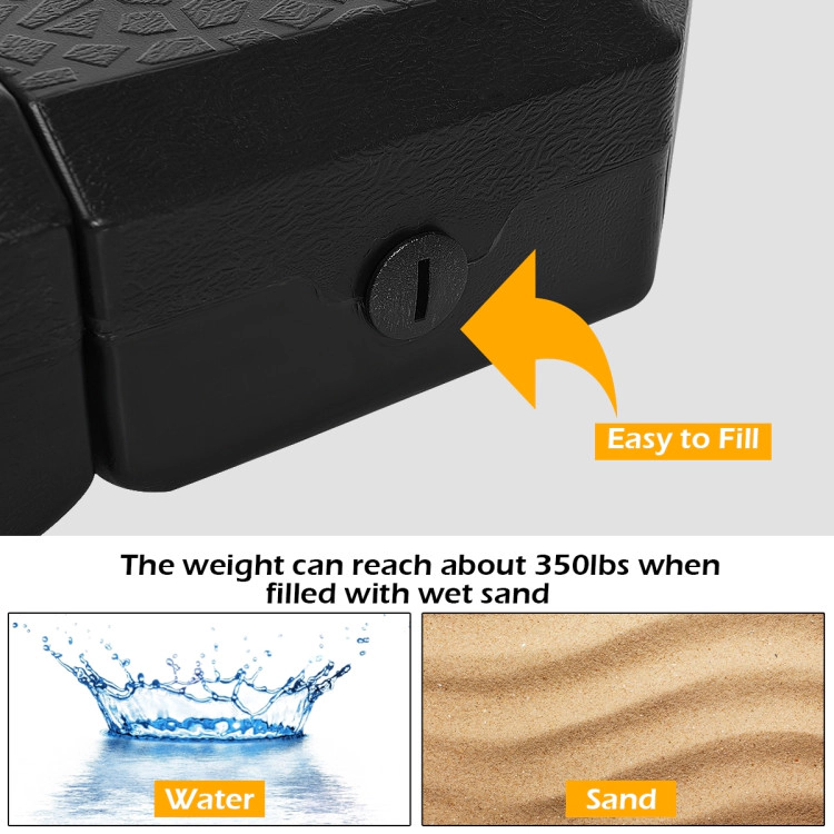 Hivvago 4 Pieces Patio Offset Umbrella Weights Base Plate Set