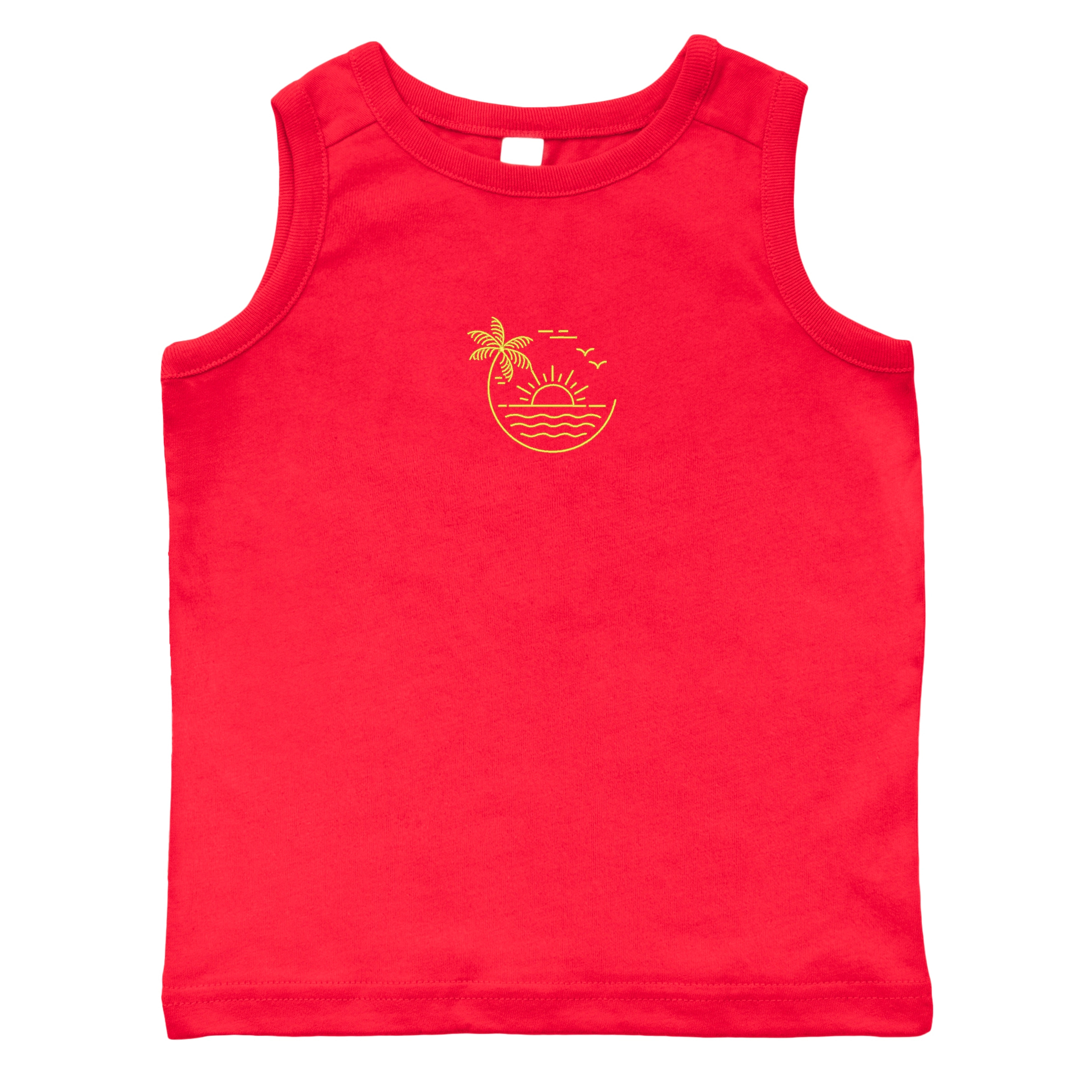 The Juniper Shop - Embroidered Beach Sunset Toddler Graphic Tank