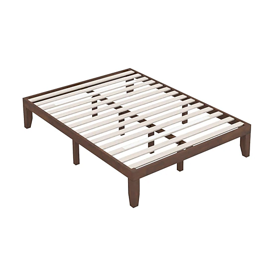 LJG 14 Inch King Size Wood Platform Bed Frame