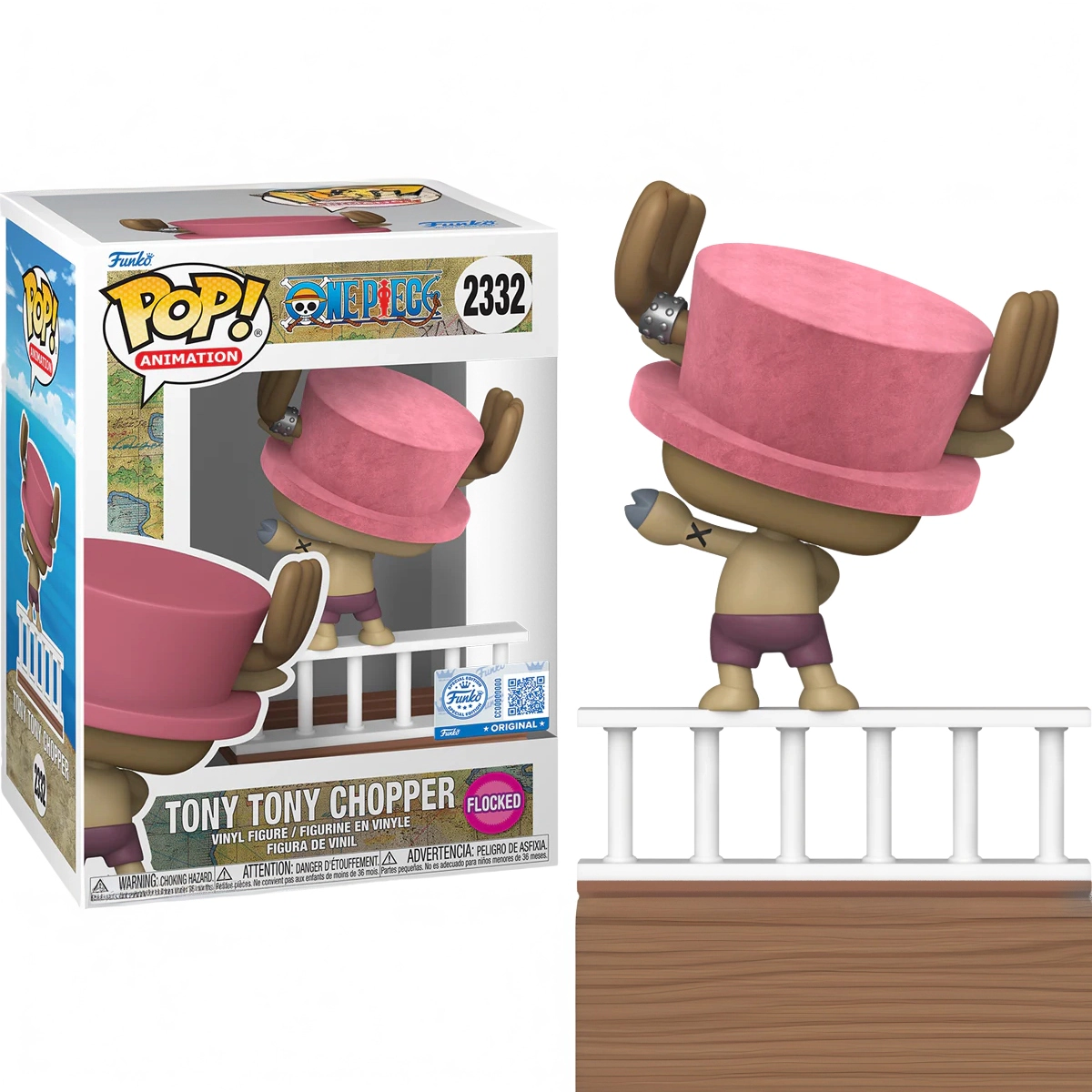Funko Pop! One Piece Straw Hat Pirates: Tony Tony Chopper #2332 Flocked