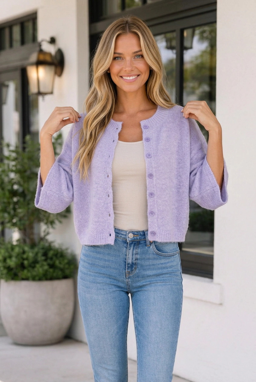 Threaded Pear Brooke Knit Down Sweater