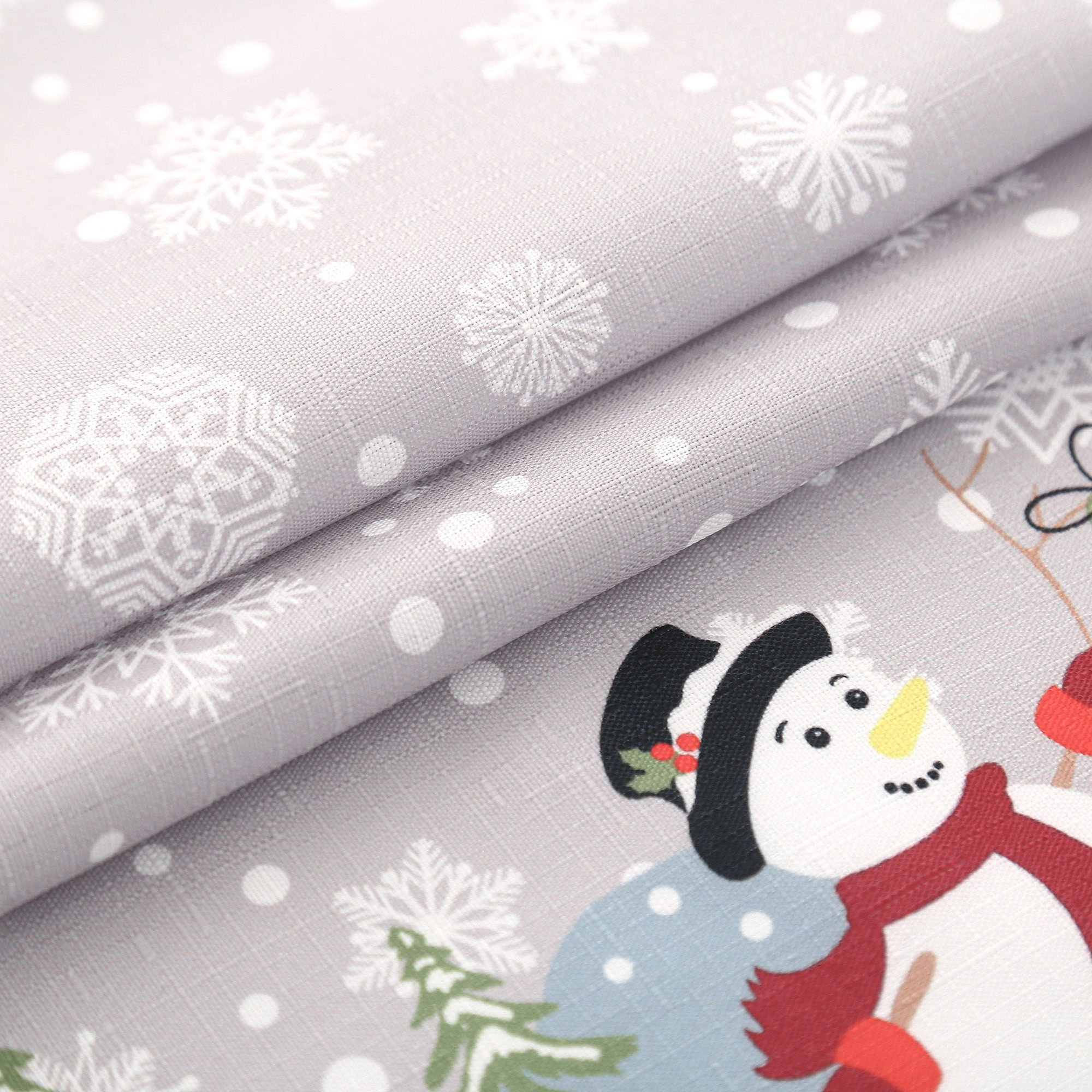 MarCielo 3 Piece Christmas Kitchen Curtains – Snowman Holiday Valance & Tiers