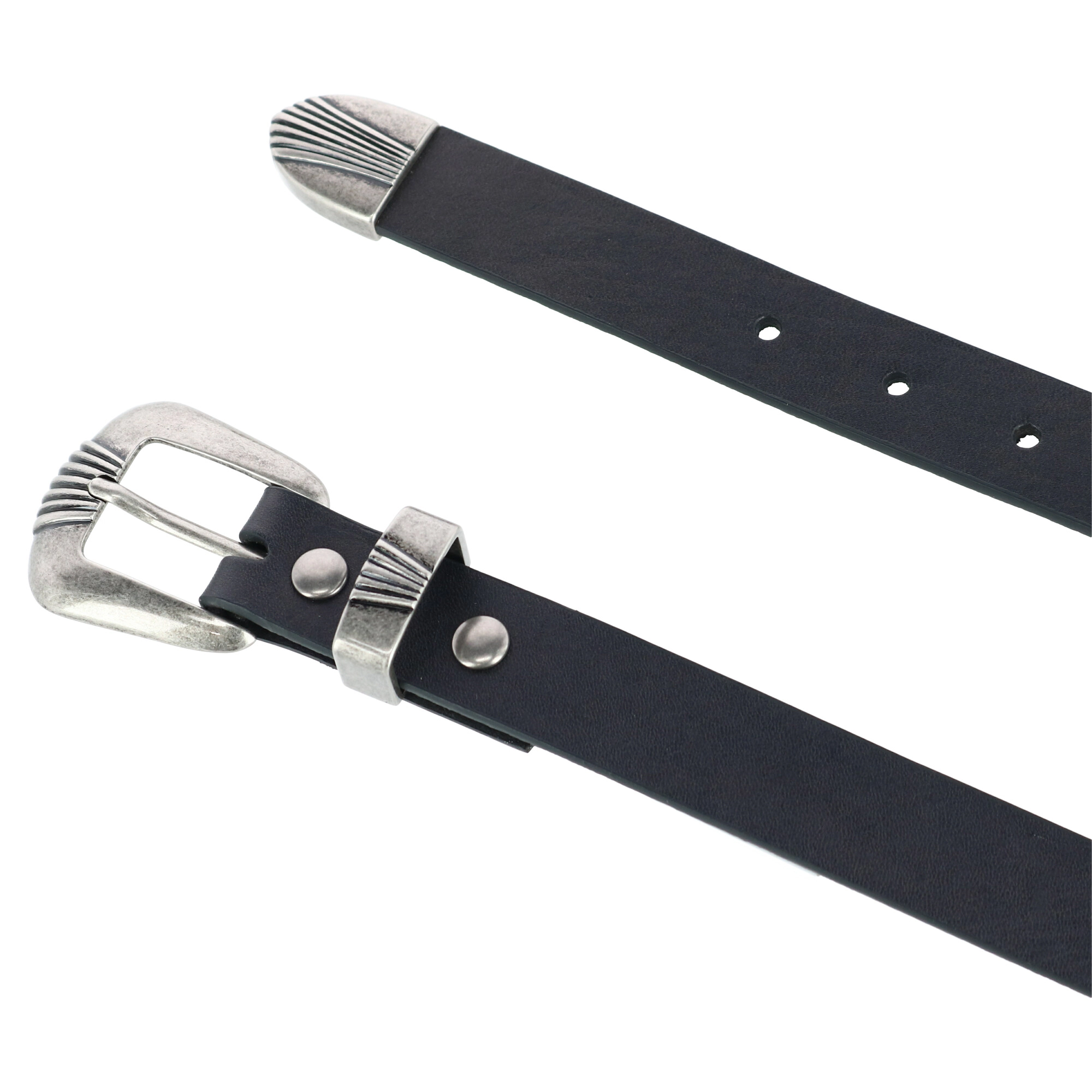 Wrangler Women's 3 Piece Belt with Veg Tanned Leather