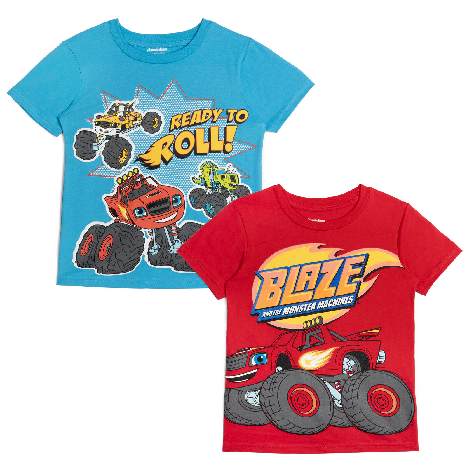 Nickelodeon Blaze and the Monster Machines Boys' 2-Pack Short Sleeve T-Shirts