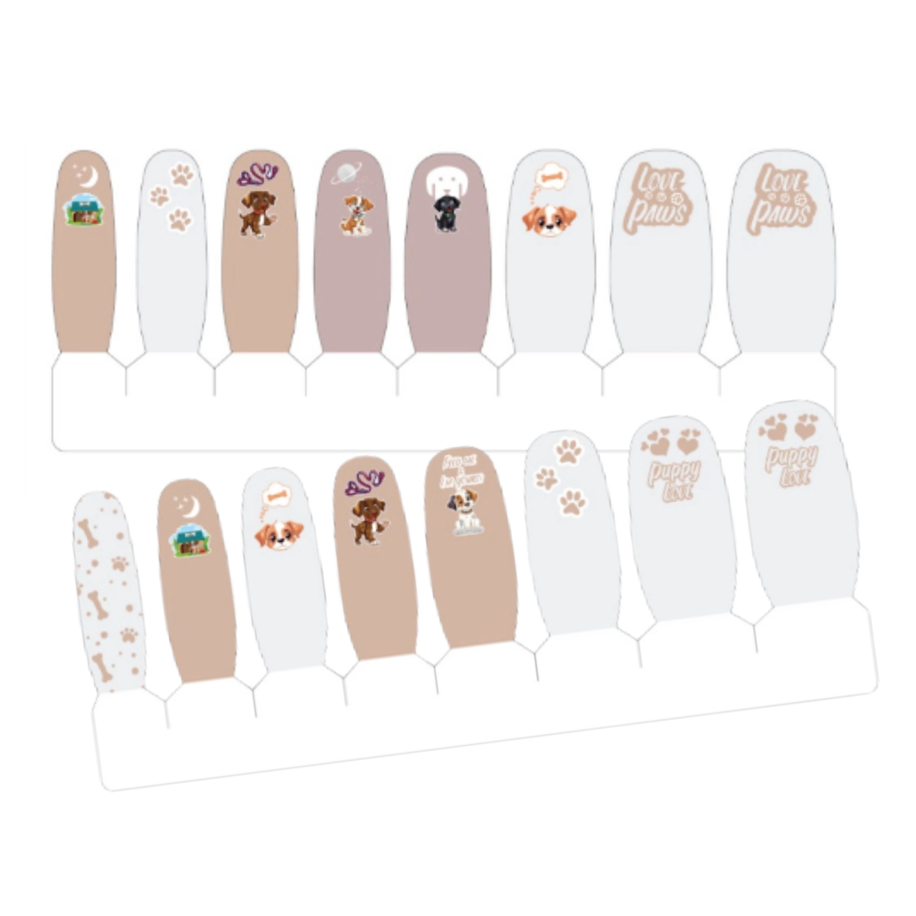 XPNail Women's Nail Polish Strips Paws 16ct