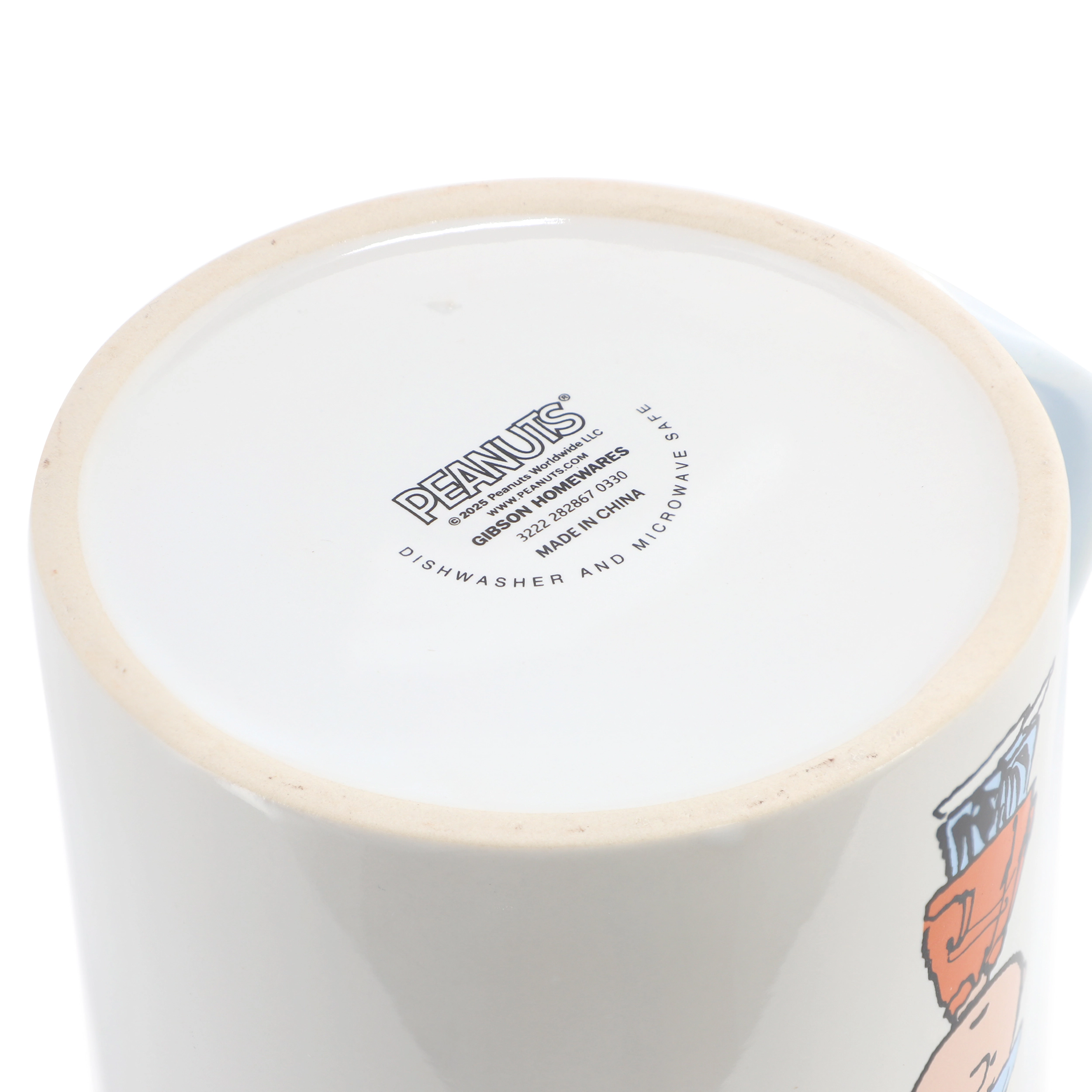 Peanuts All Bundled Up 4 Piece 19 Ounce Stackable Stoneware Mug Set in Light Blue