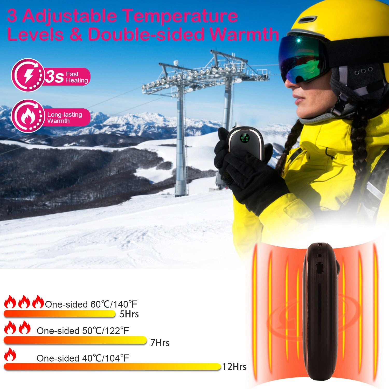 GBruno Rechargeable 2-in-1 Hand Warmer Power Bank