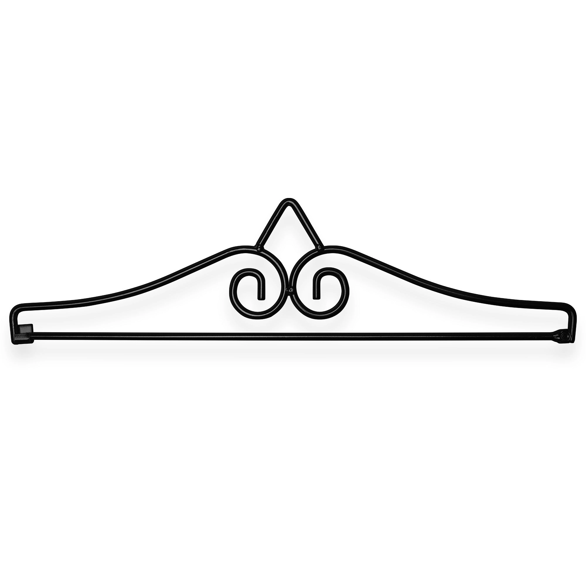 G128 Wrought Iron Garden Flag Hanger, Black Wall-Mount Flag Holder for Flags up to 13"