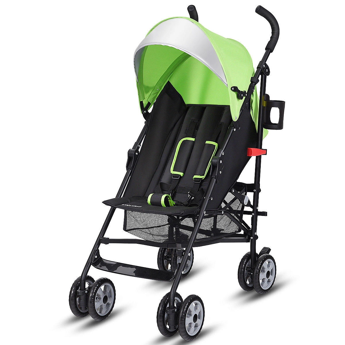 SUGIFT Baby Green Folding Umbrella Stroller with Storage Basket 26-in W 20-in D 43.5-in H 33-lb Seat Capacity