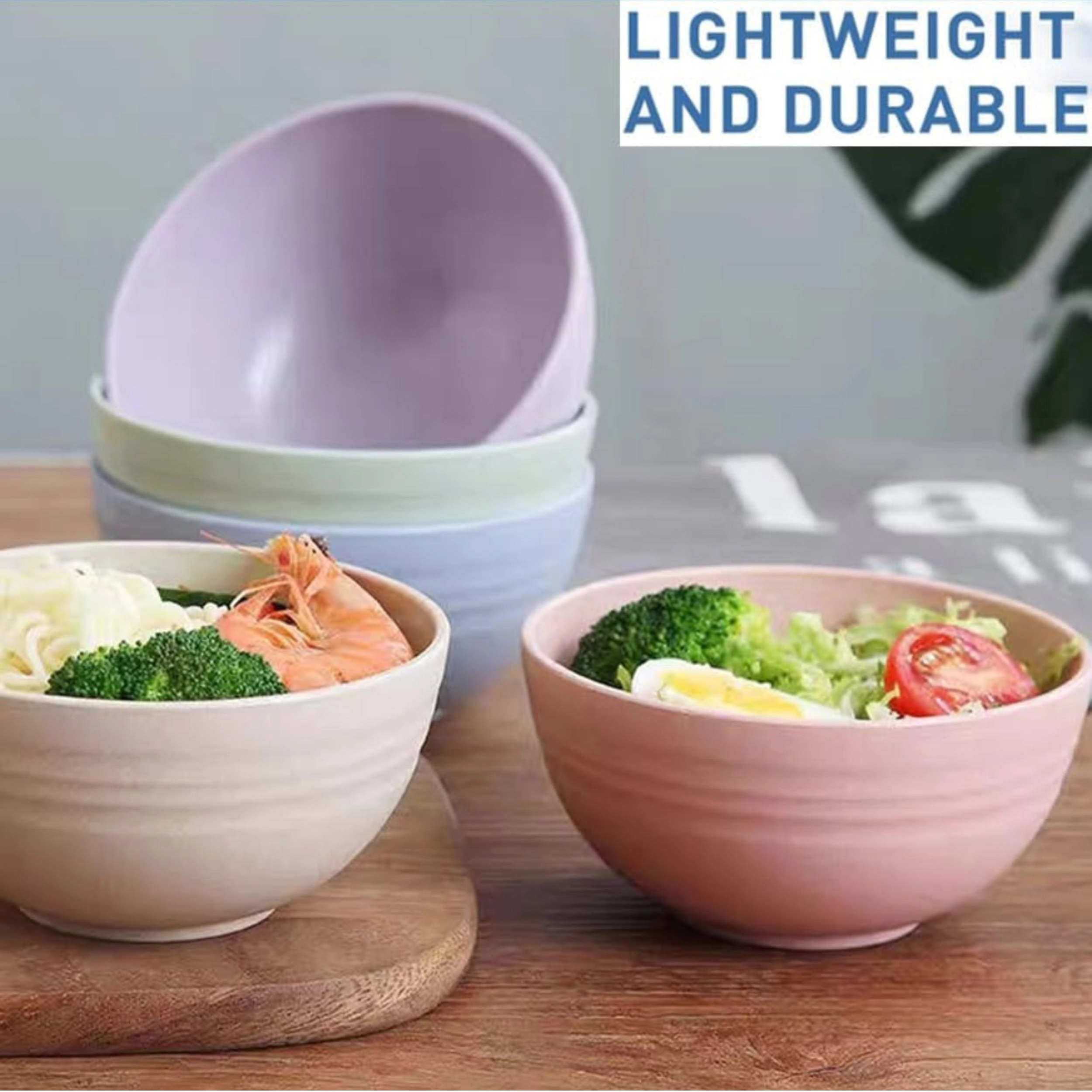 Stock Preferred 24 oz Wheat Straw Cereal Bowls Set of 4