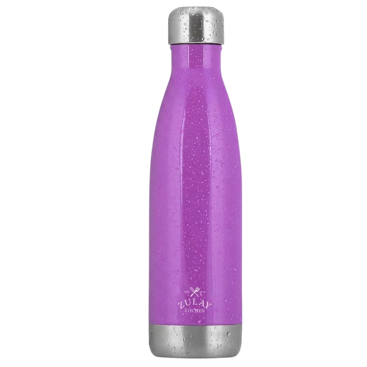 Zulay Kitchen 25oz Stainless Steel Water Bottle - Double Wall Insulated Metal For Hot & Cold Drinks