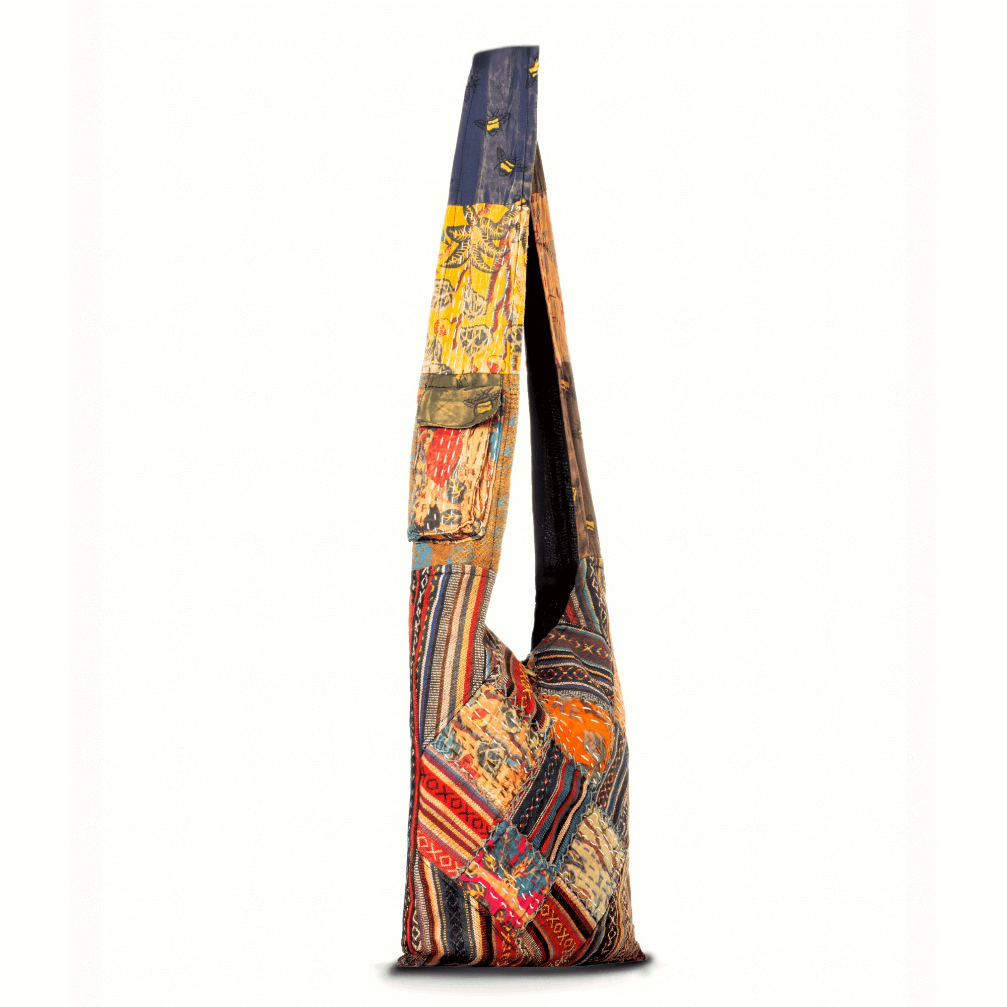 Kathmandu Collection Womens Quilted Patchwork Hobo Bag