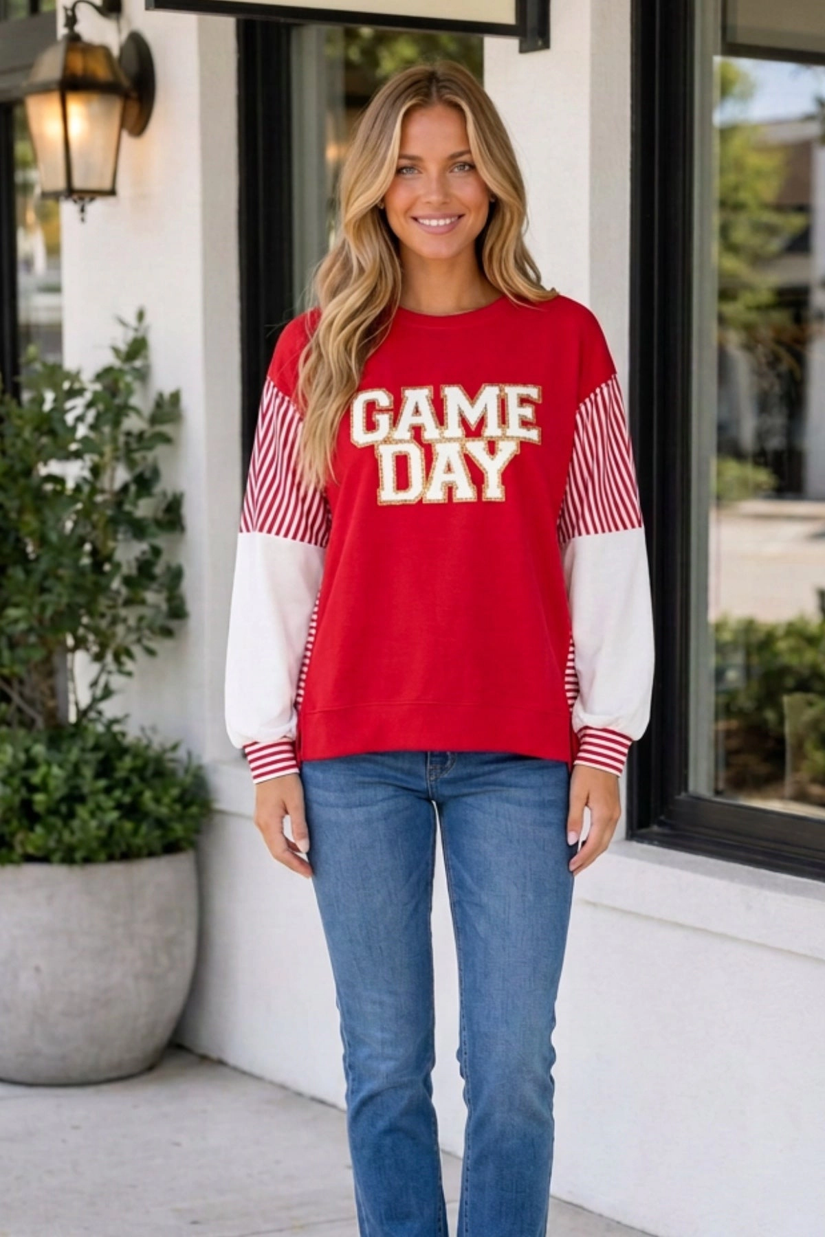 Threaded Pear Melany Game Day Graphic Pullover