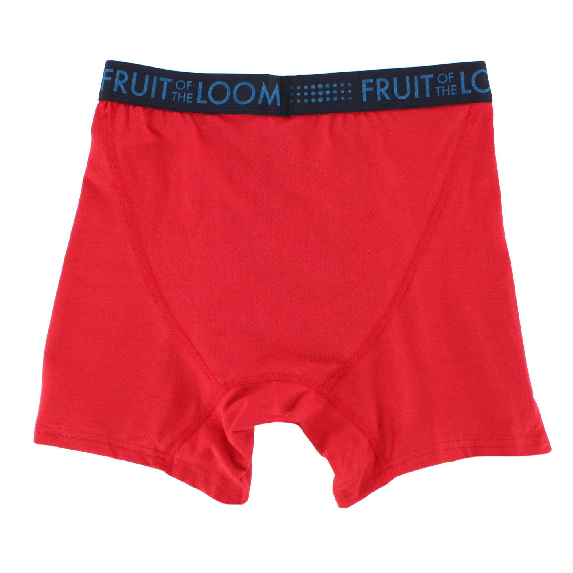 Fruit of the Loom Men's Breathable Cotton Mesh Assort Boxer Brief (3 Pack)