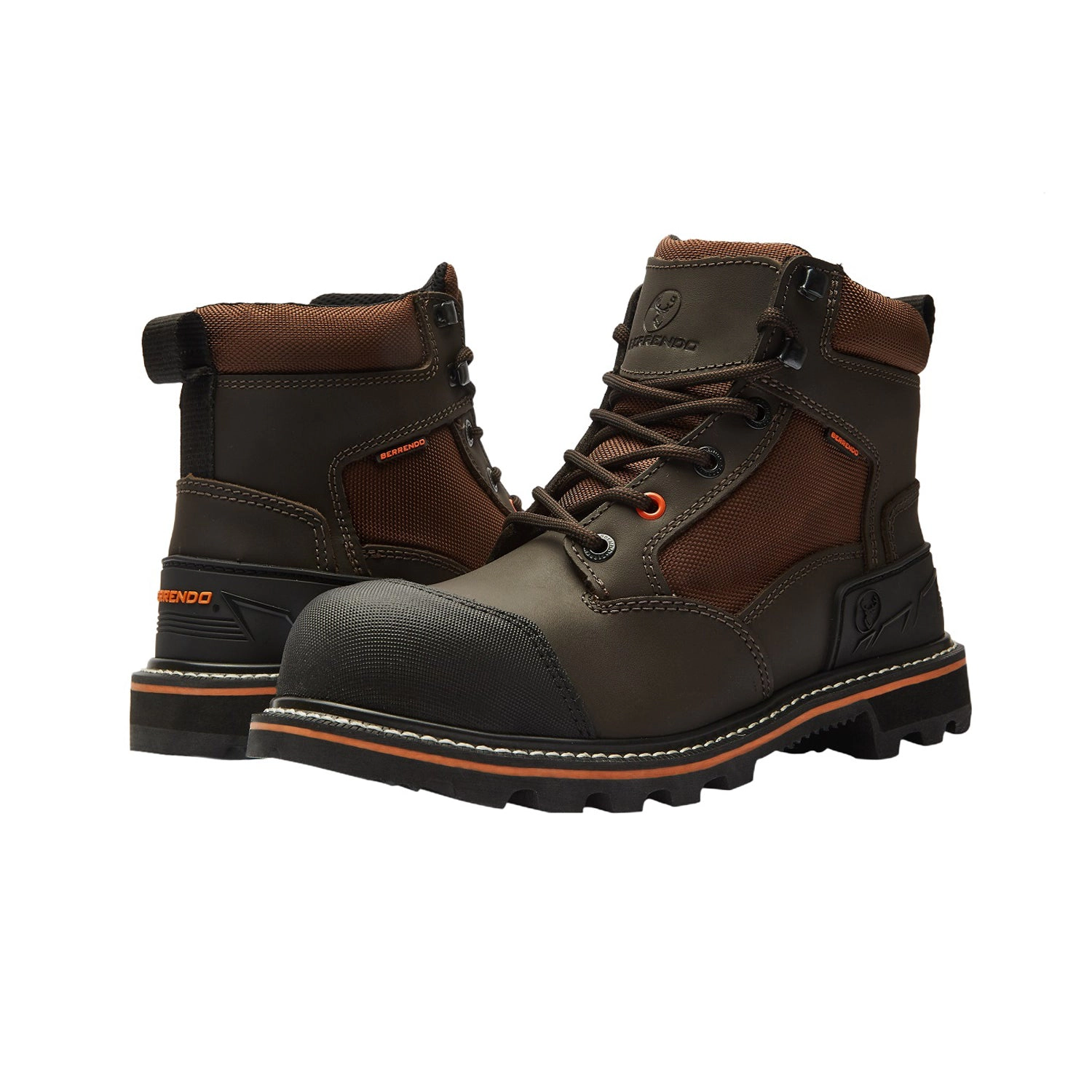Berrendo Mens 6" Steel Toe Work Boots - Electrical Hazard, Oil & Slip Resistant
