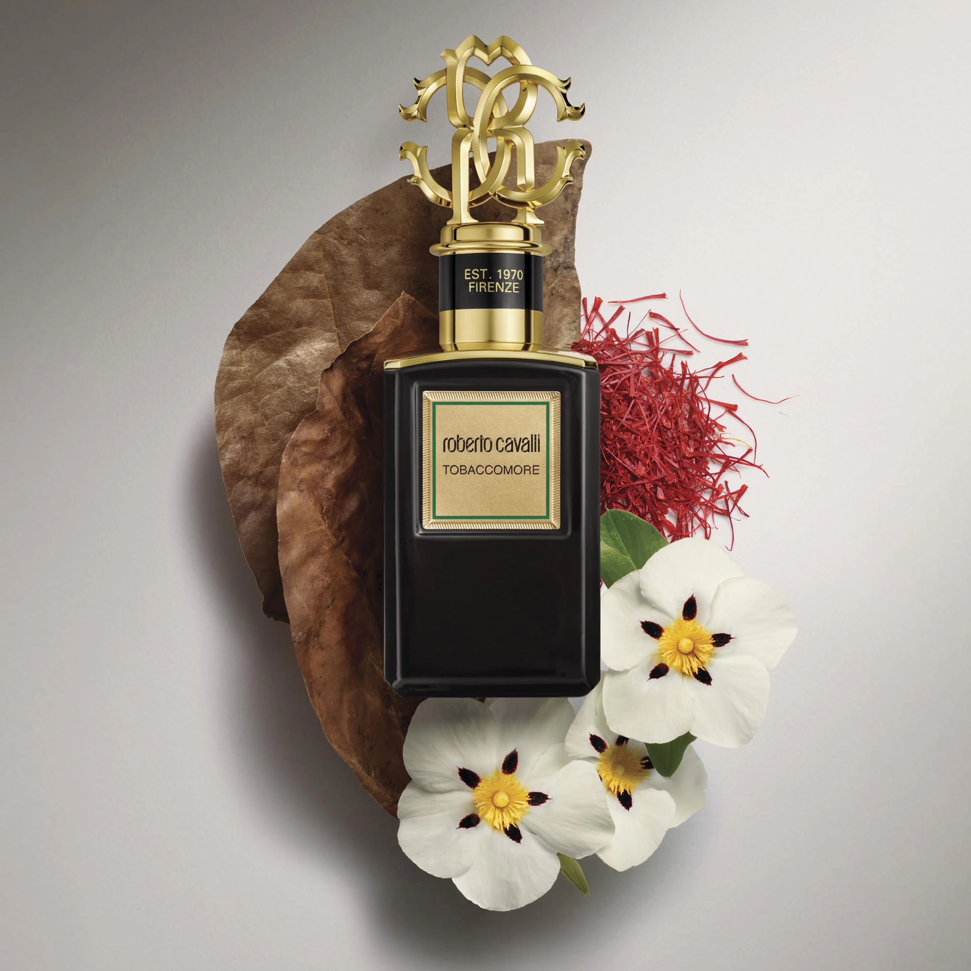 Roberto Cavalli Tobaccomore Eau de Parfum Unisex, Warm Tobacco Amber 3.4 oz Spray