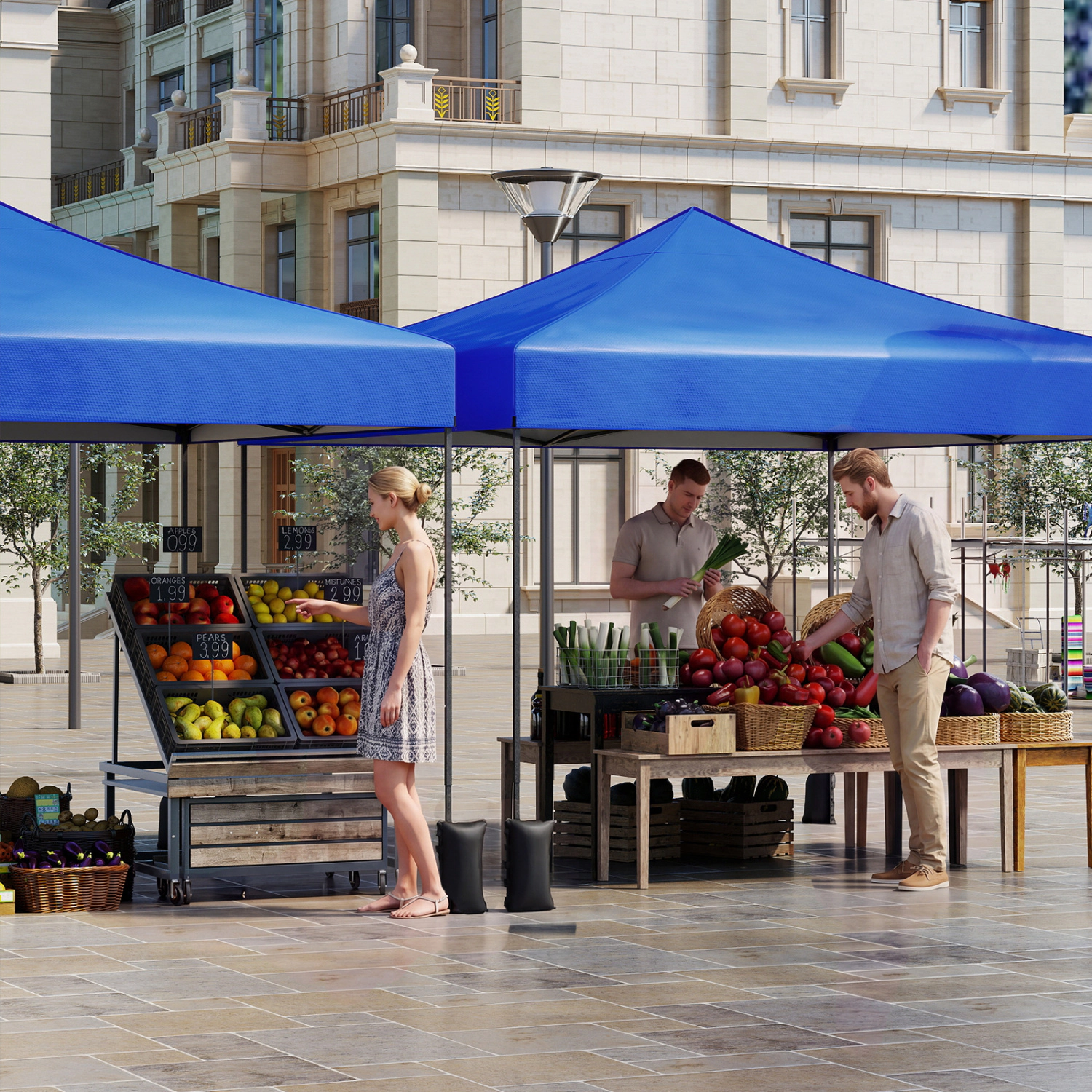 LJG 9.5 x Feet Pop up Canopy Tent with Adjustable Heights