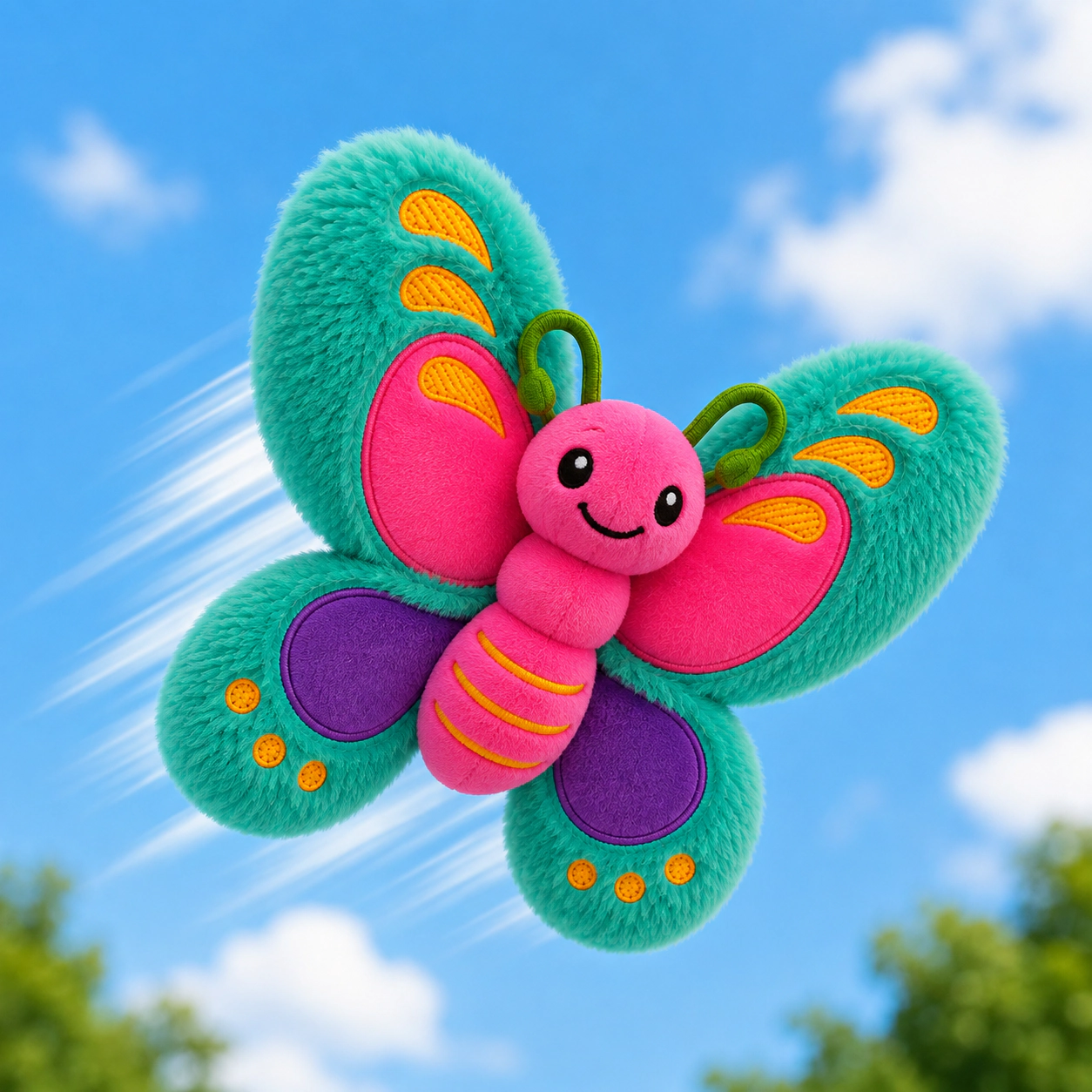 Auswella Plush Blue Butterfly