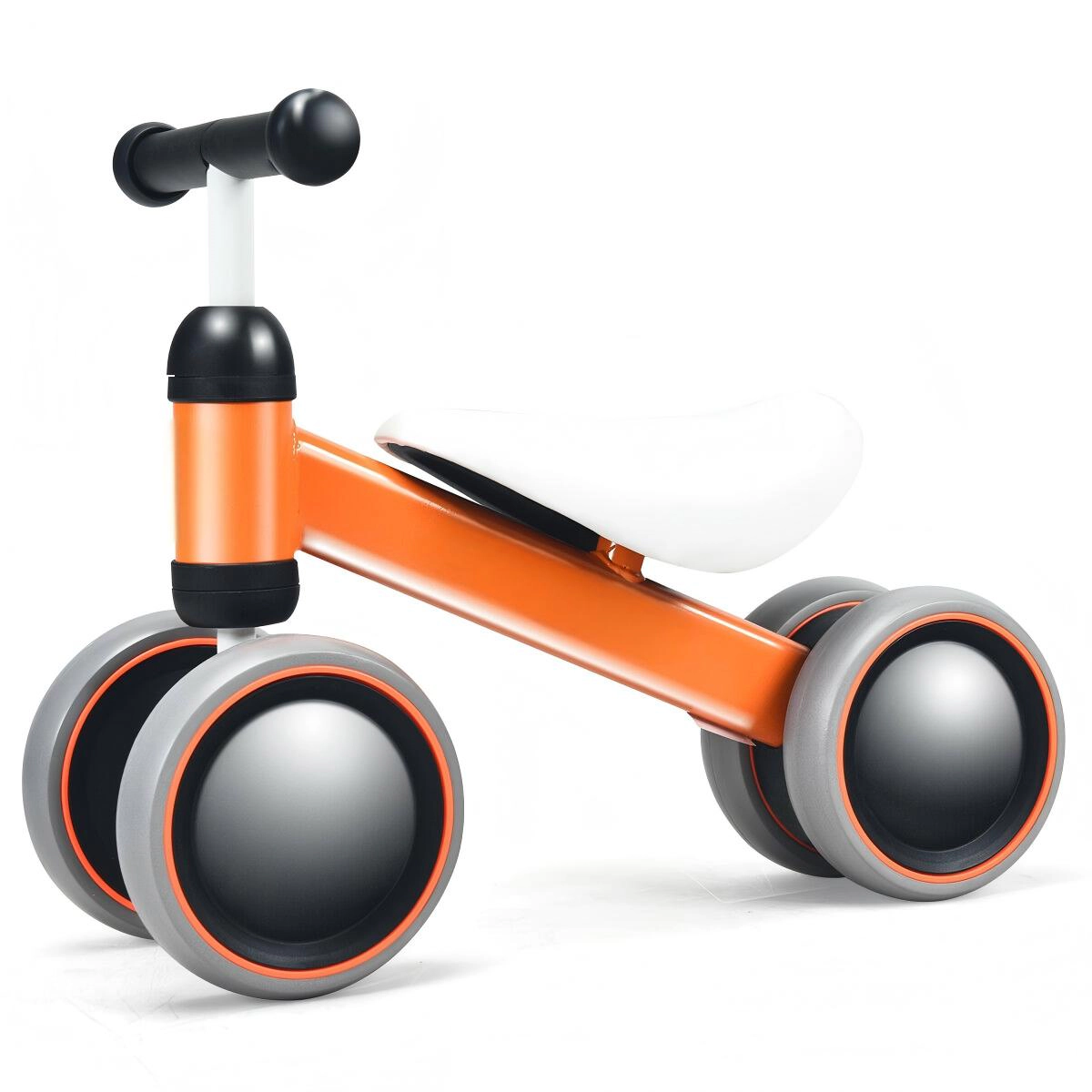 SUGIFT No-Pedal 4-Wheel Baby Balance Bike 44-lb Capacity Ages 2+ 18.5 x 9 x 14.5 in Orange