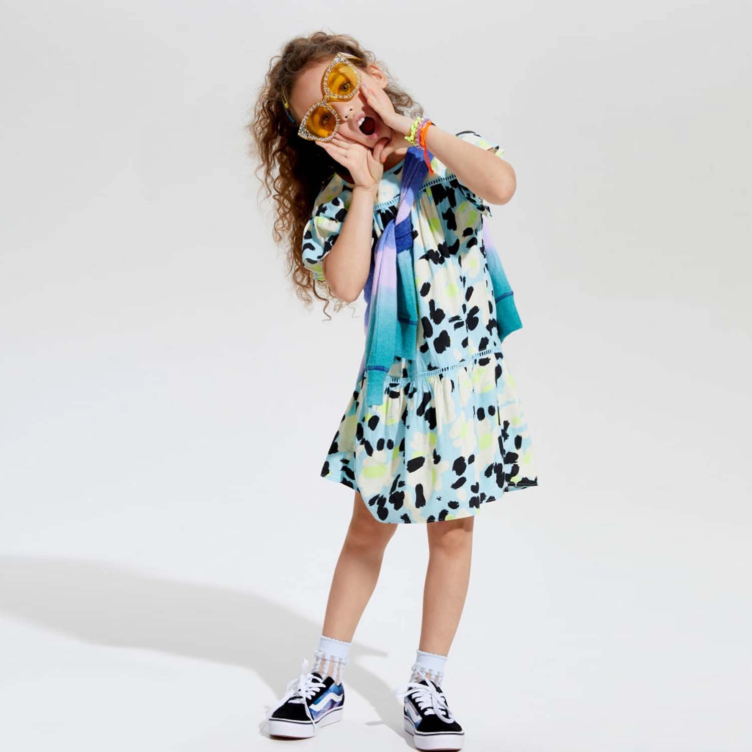 Rockets of Awesome Floral Drop Waist Dress for Girls