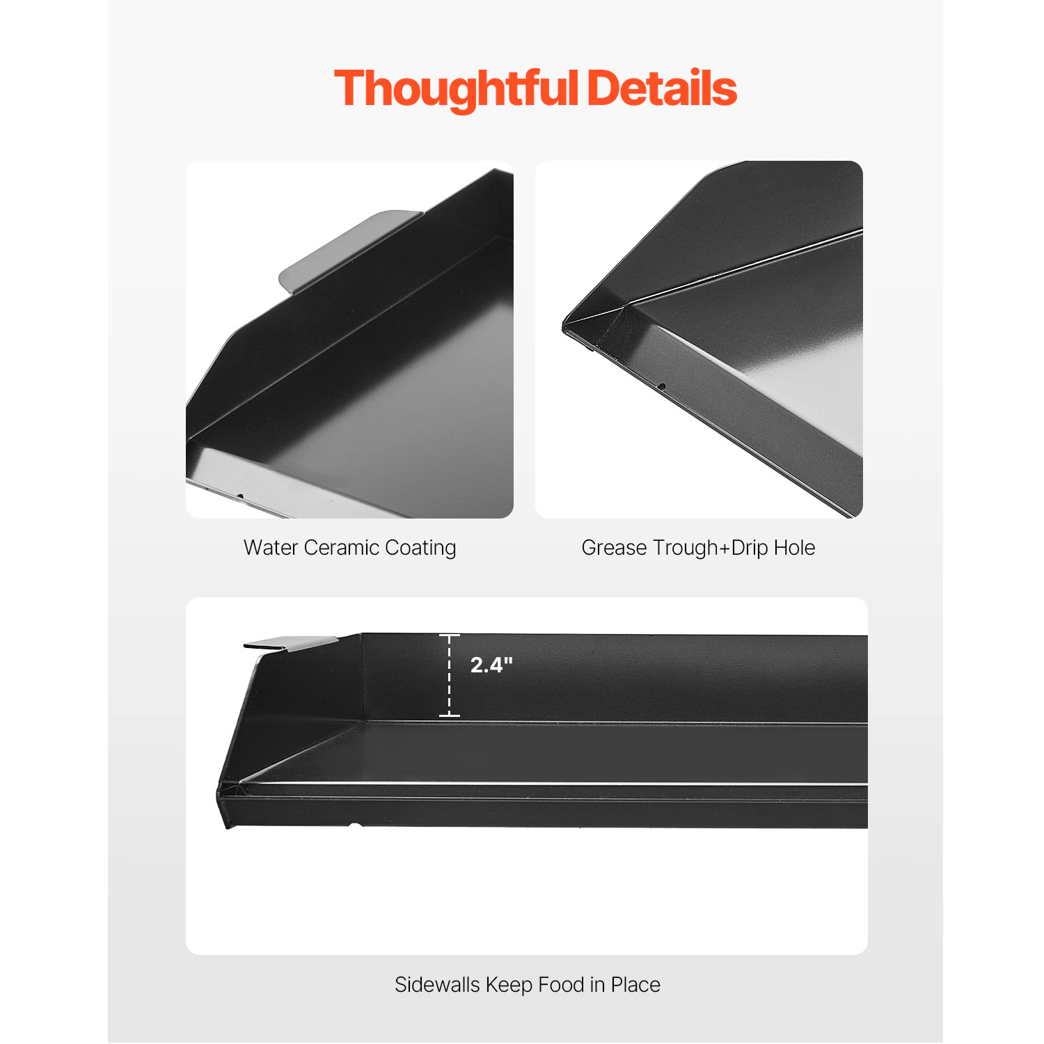 HONGGE Stainless Steel Griddle Universal Flat Top Rectangular Plate Gas Grill Griddle for BBQ Grill Teppanyaki Portable