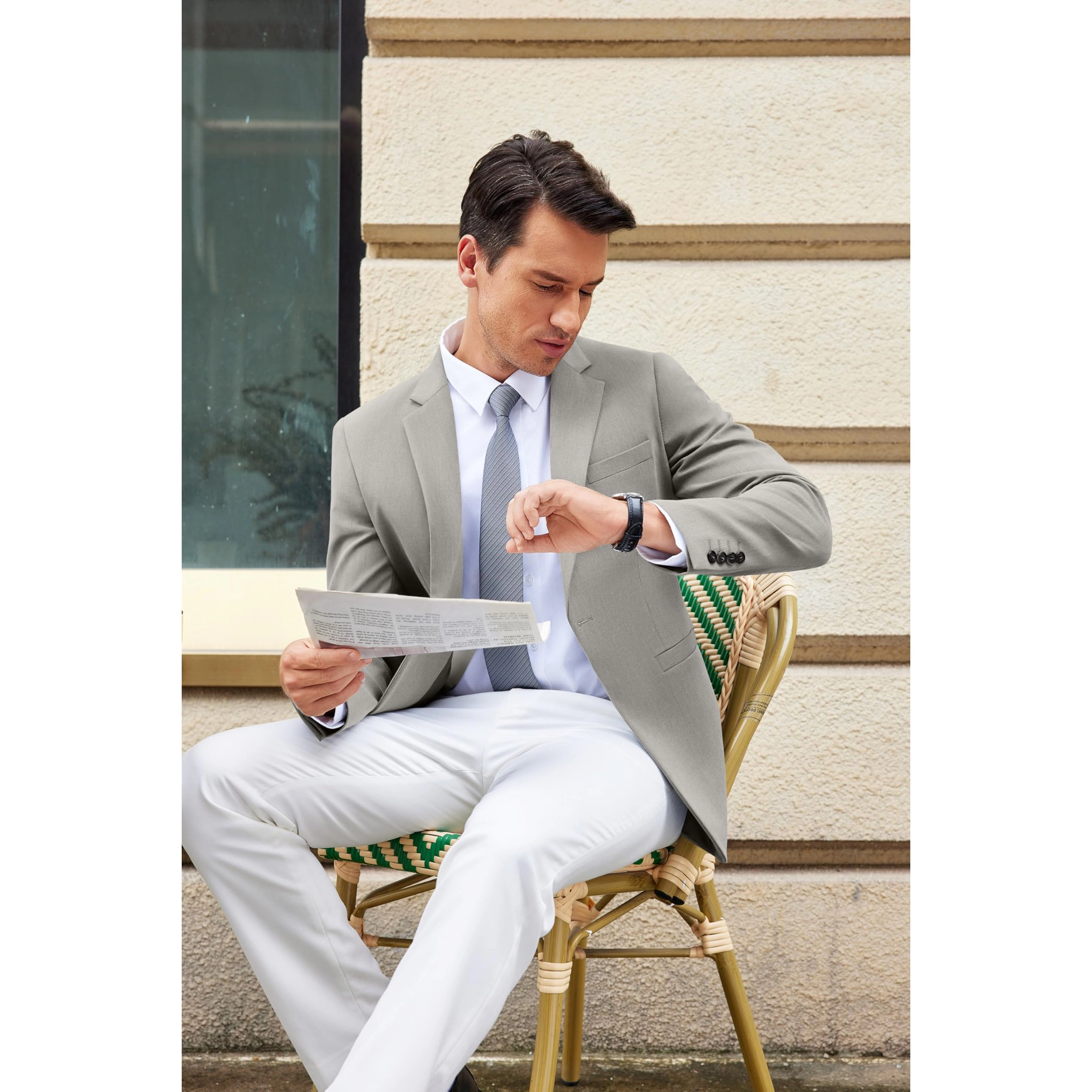 COOFANDY Men's Slim Fit Notch Lapel Casual Blazer Sport Coat Suit Jacket