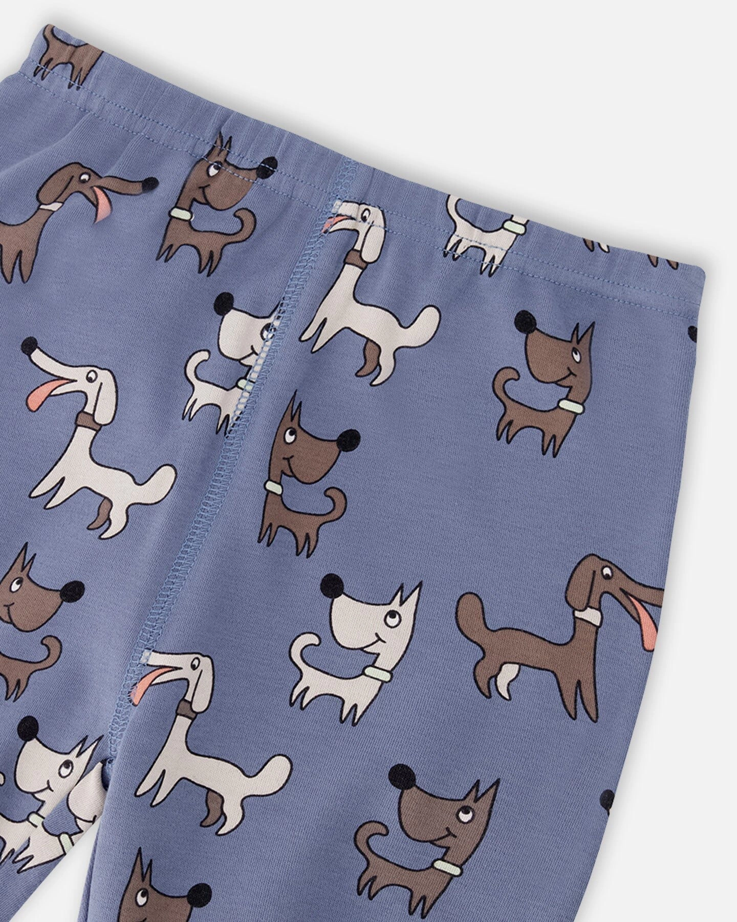Deux par Boys Organic Cotton Two-Piece Pyjama Set Blue Dog Print