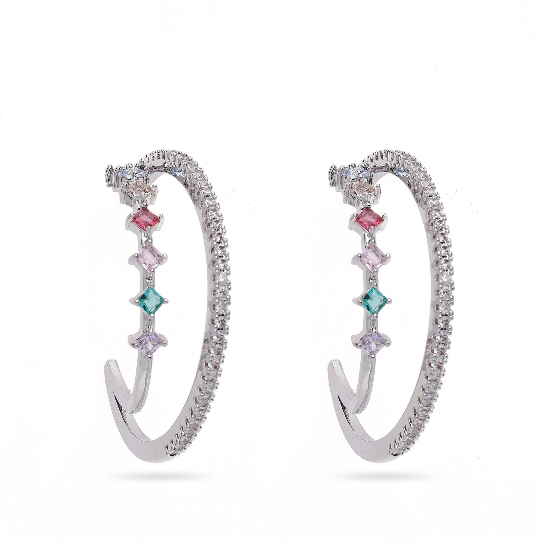 AGP PARIS Womens Multi colored Hoop Earrings