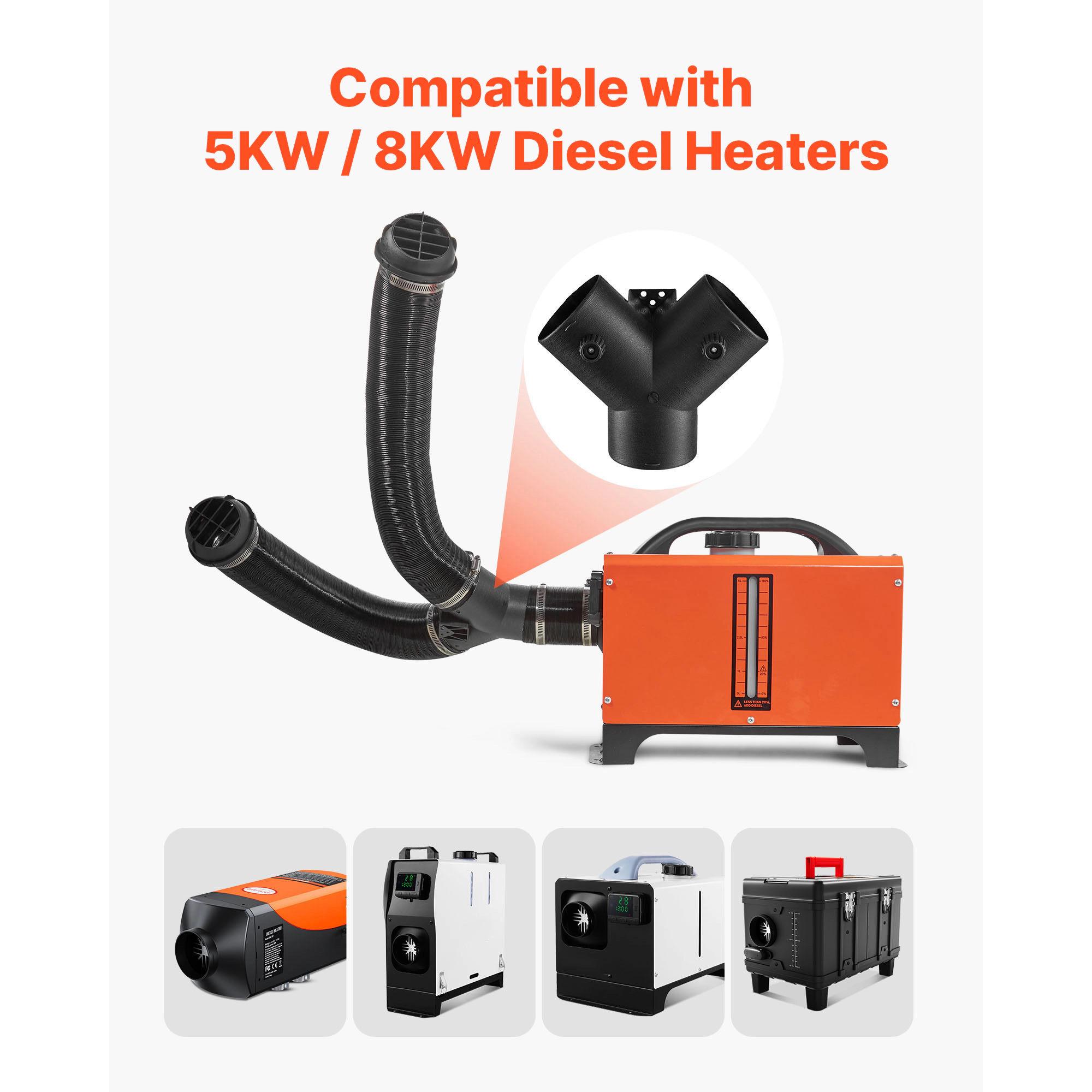 HONGGE Diesel Heater with Clamps for 5KW 8KW Heaters