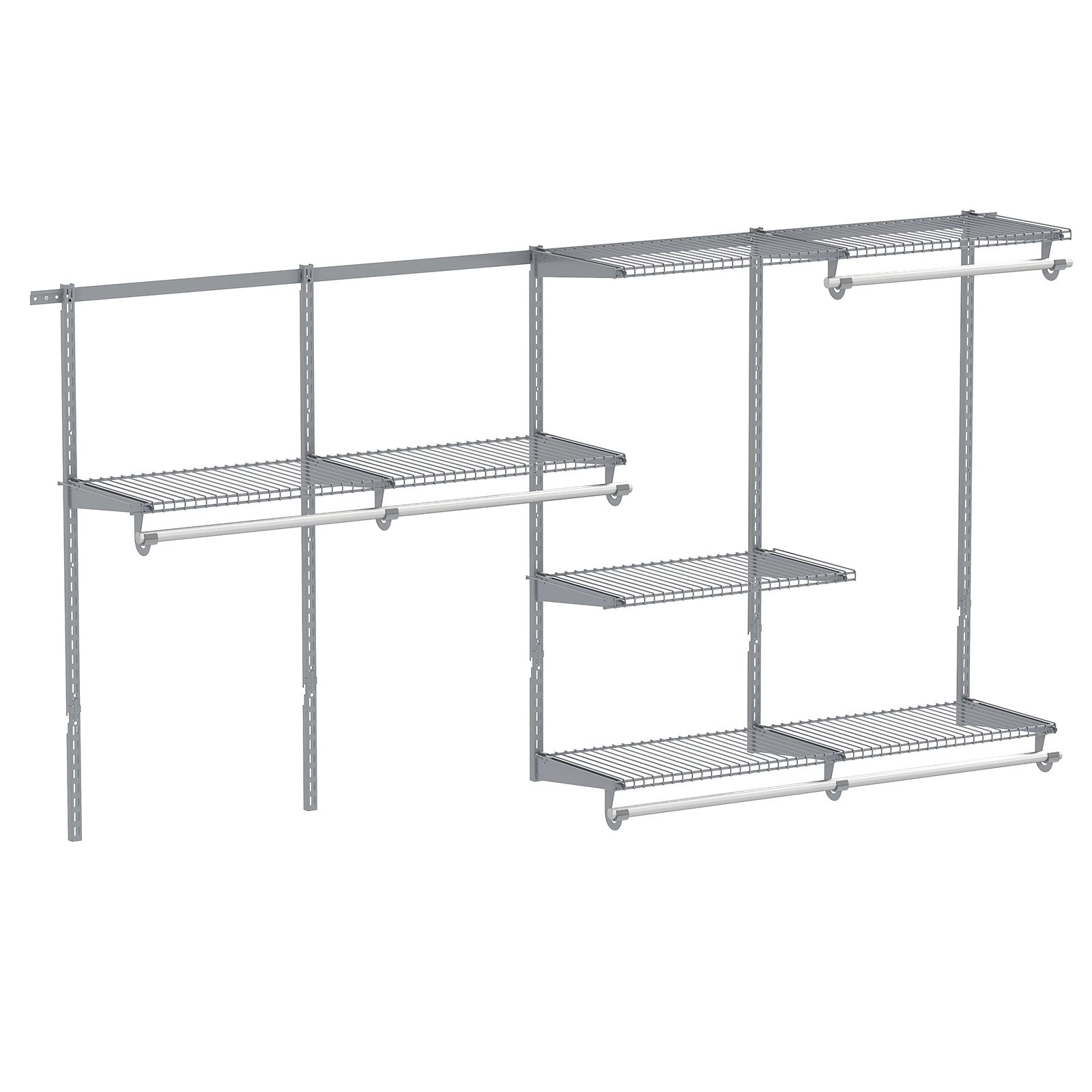 SlickBlue Wall Mounted Closet System 4 to 8 FT Adjustable Organizer