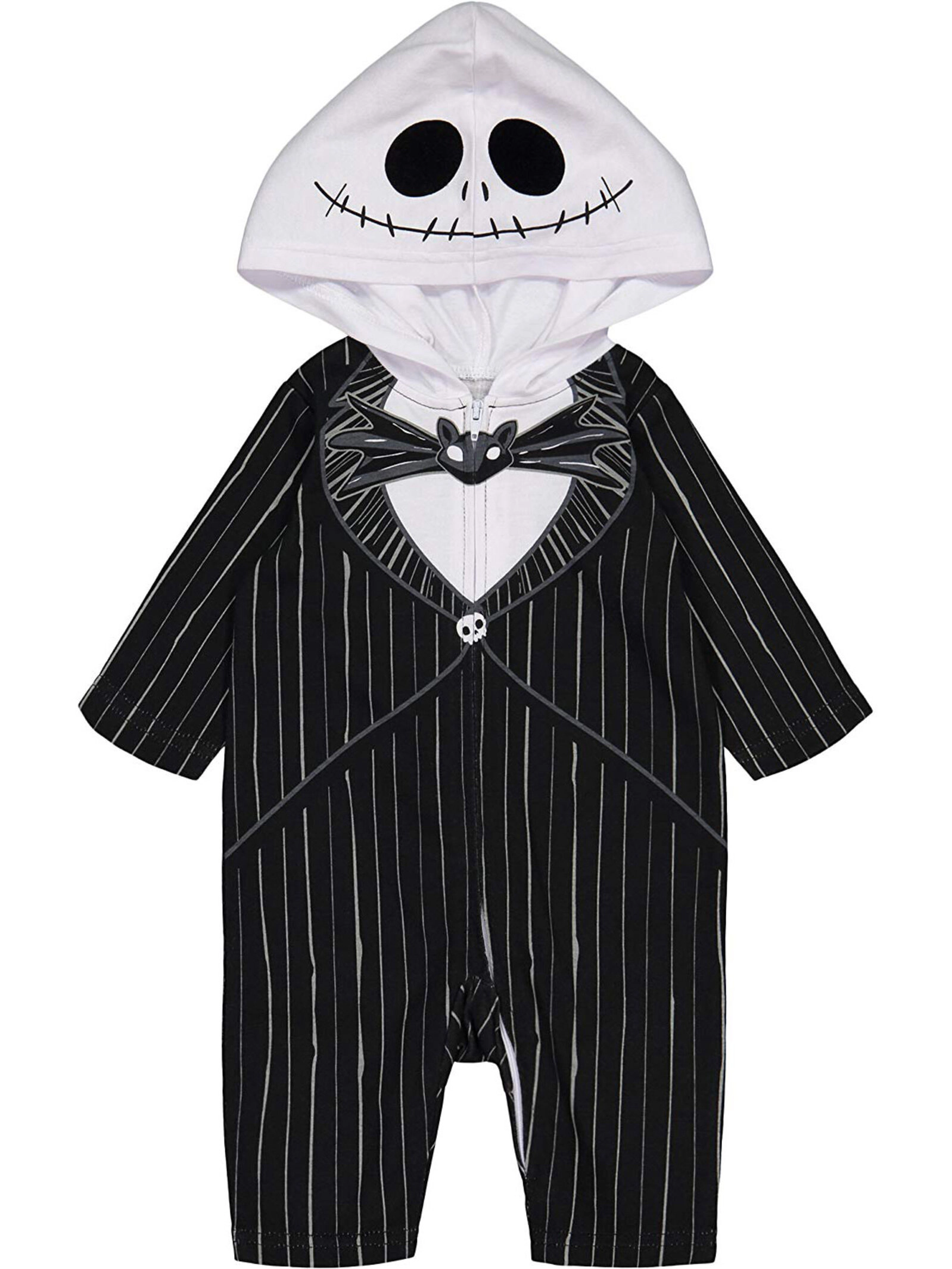 Disney Nightmare Before Christmas Jack Skellington Cosplay Hooded One Piece Jumpsuit