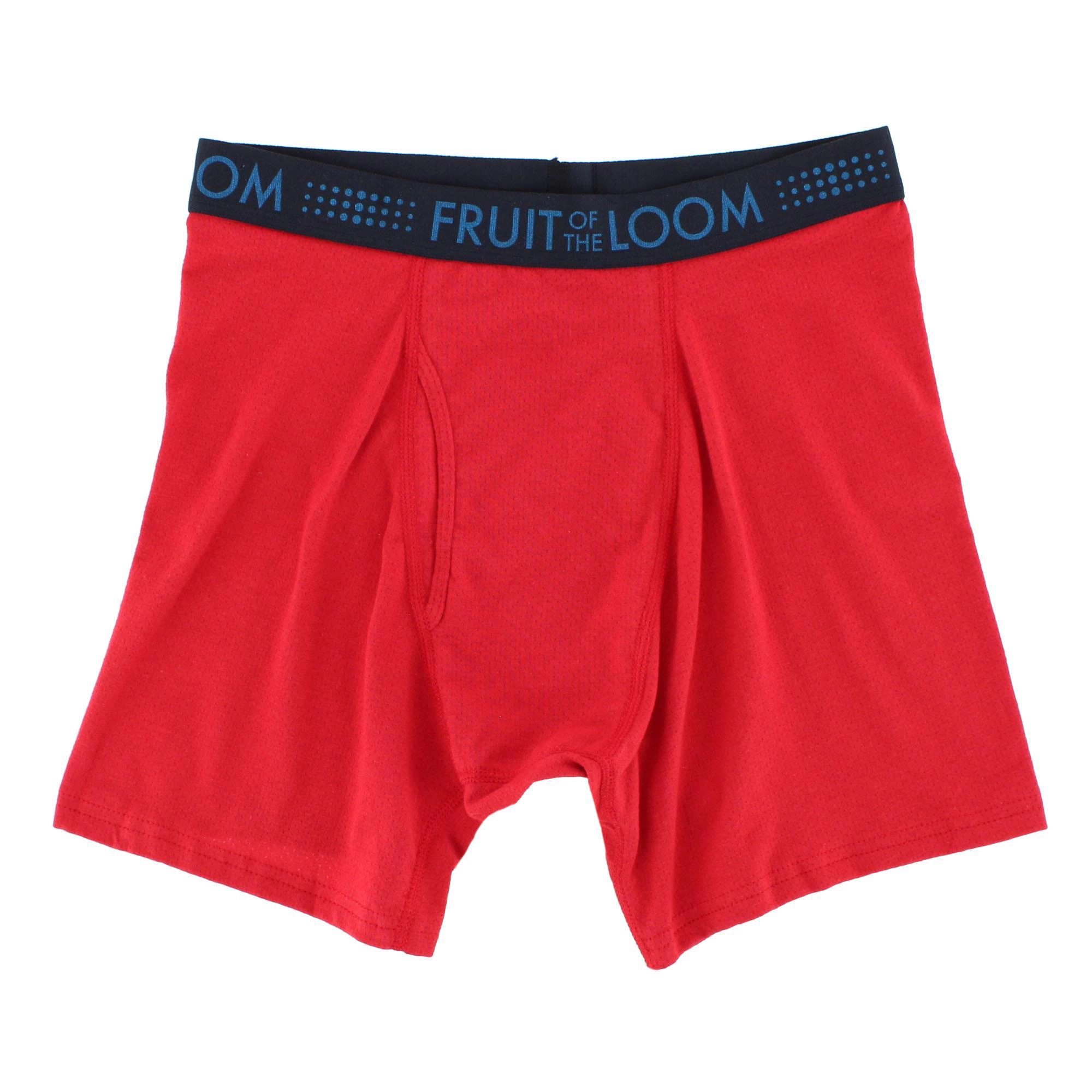 Fruit of the Loom Men's Breathable Cotton Mesh Assort Boxer Brief (3 Pack)